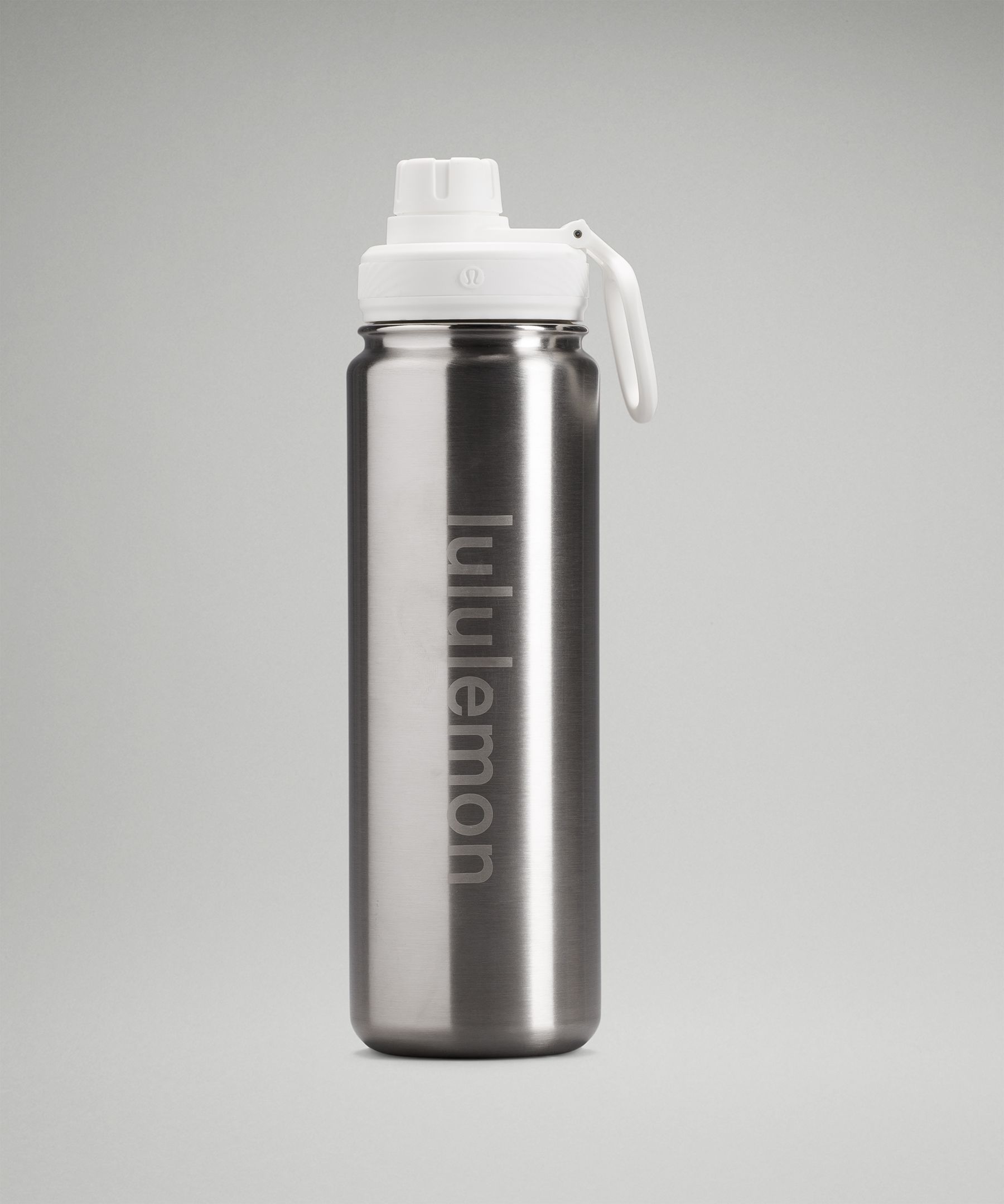 Lululemon Back To Life Sport Bottle 24oz In Stainless Steel/white