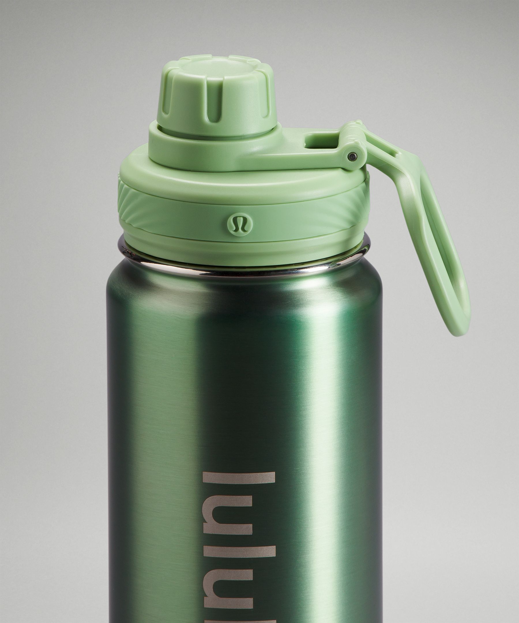 Lululemon Pure Focus Glass Waterbottle - Clear Mint - lulu fanatics