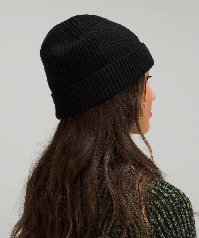 Close-Fit Wool-Blend Ribbed Knit Beanie
