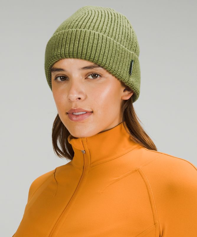 Close-Fit Wool-Blend Ribbed Knit Beanie