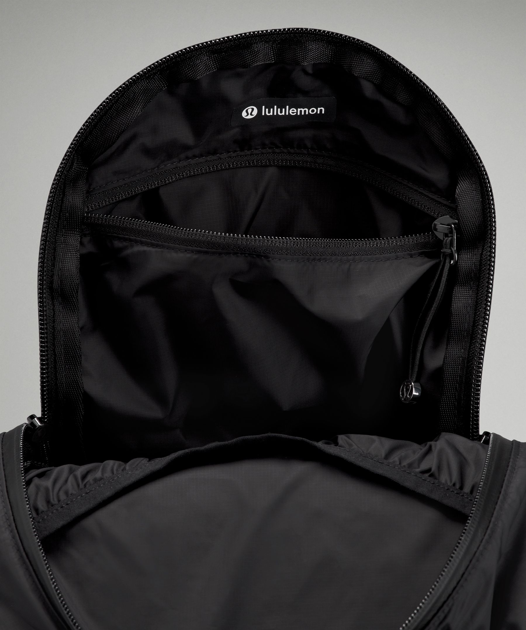 Lululemon Clear Backpack Mini 10L Logo - Black/Neutral Water-Resistant Fabric