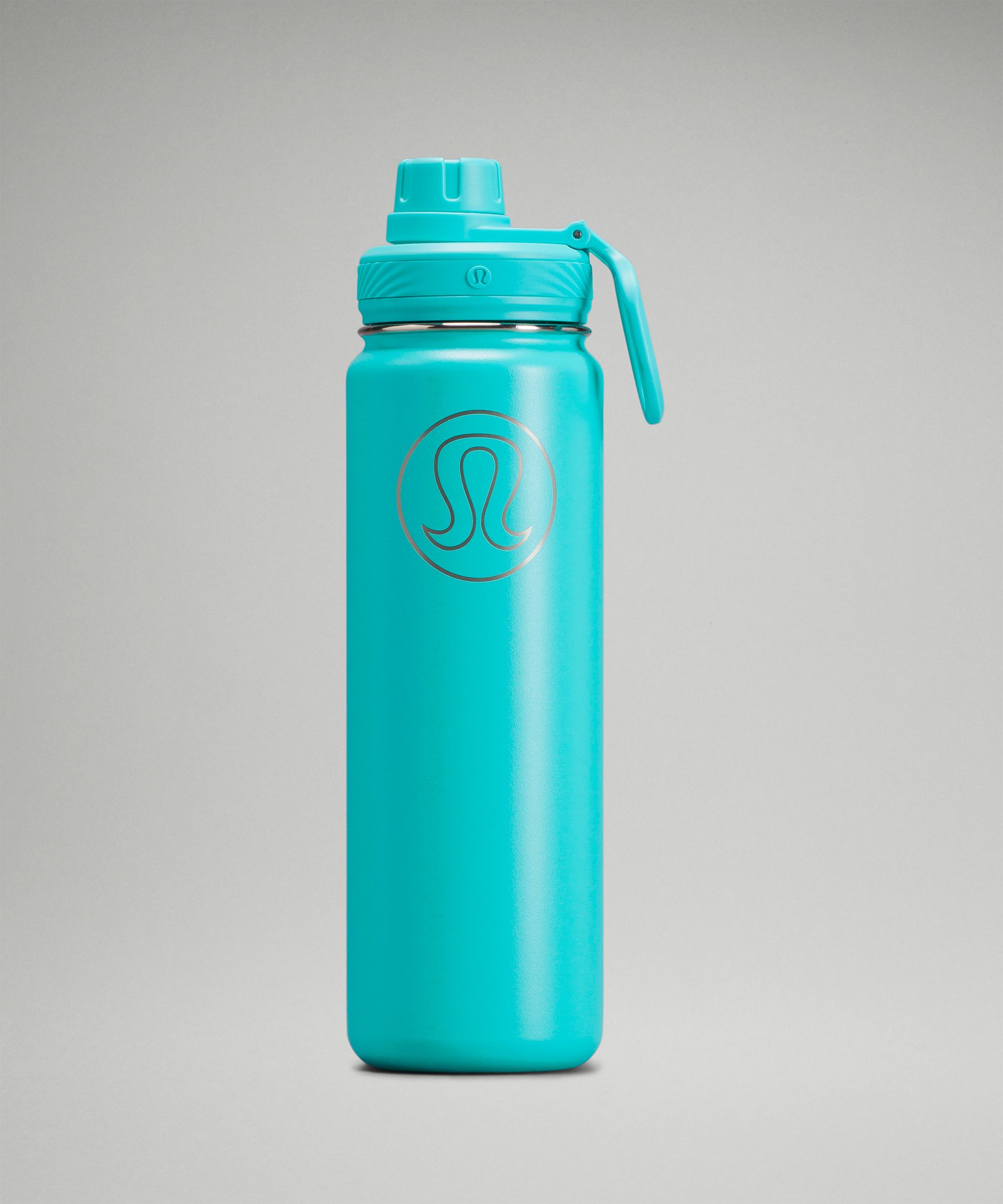 Lululemon Back To Life Steel Insulated Sport Water Bottle 24oz Dewy Green  Logo