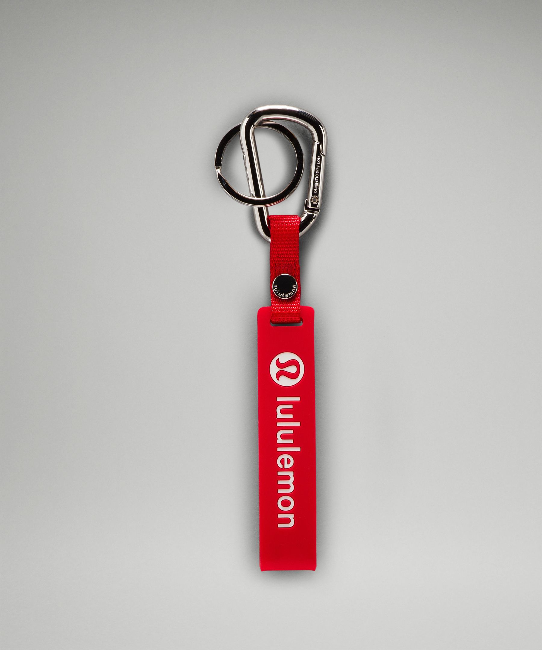 Lululemon Silicone Keychain In Red