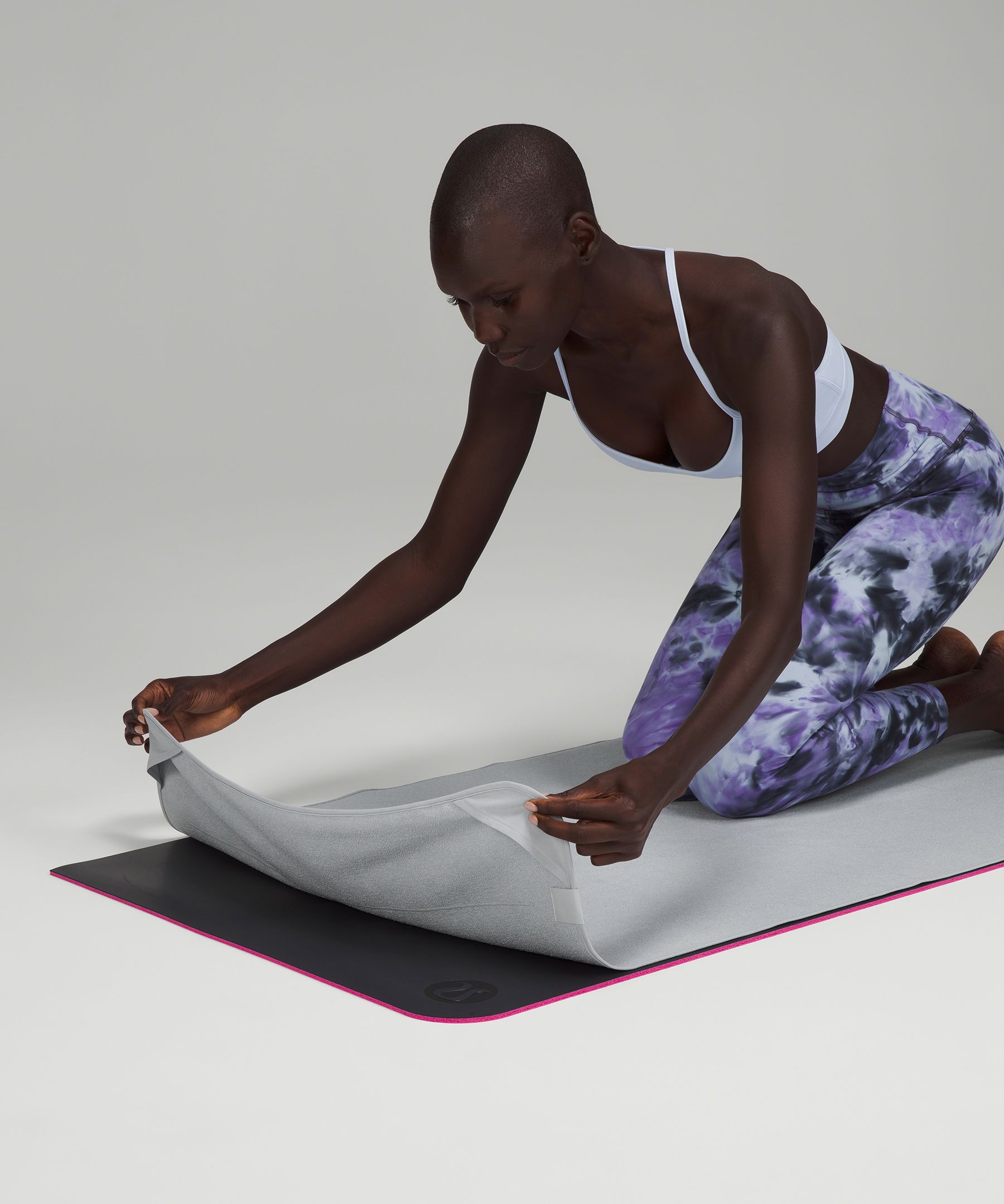 Yoga mat store and towel