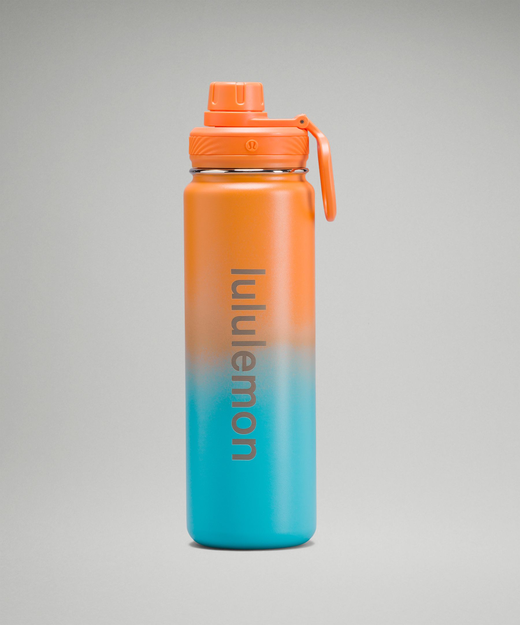 Lululemon Back To Life Sport Bottle 24oz In Orange Frappe/electric Turquoise