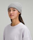 Bonnet ajusté tricoté en mélange de laine côtelé
