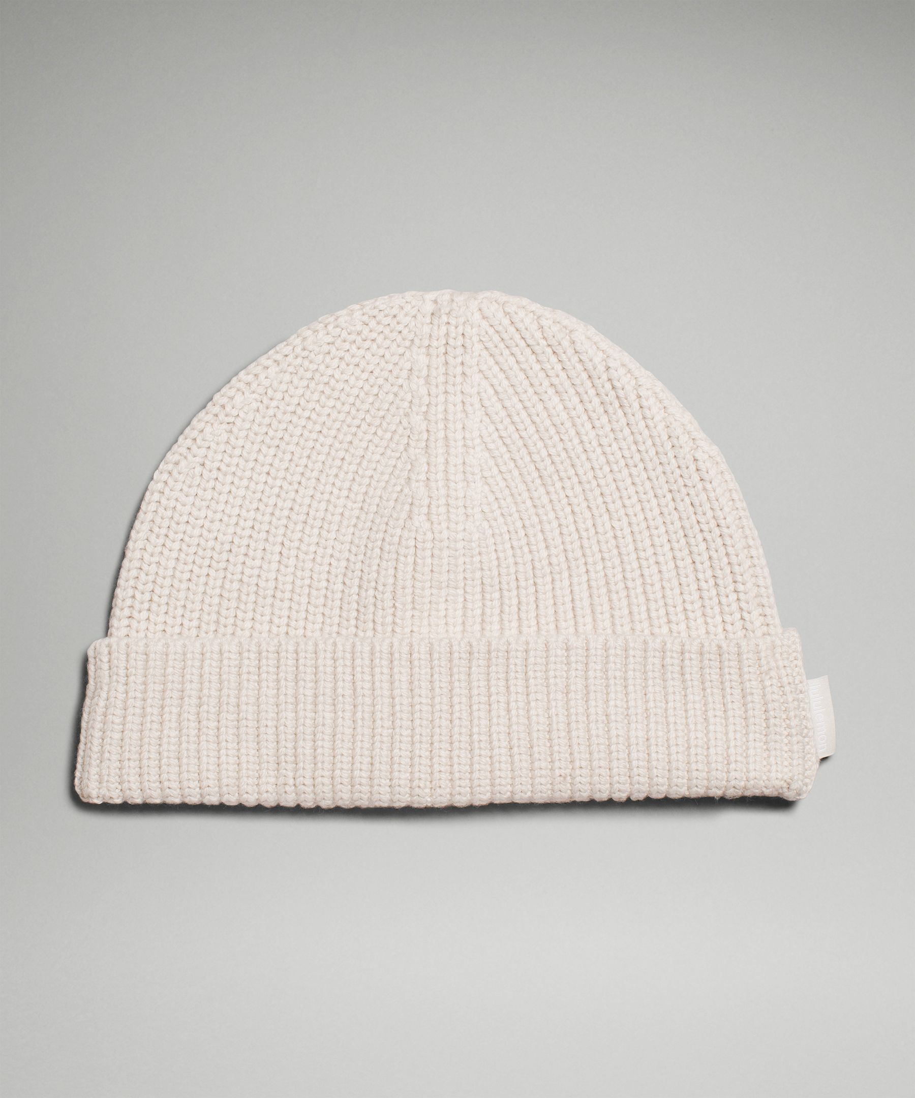 RIBBED KNIT BEANIE - Grey