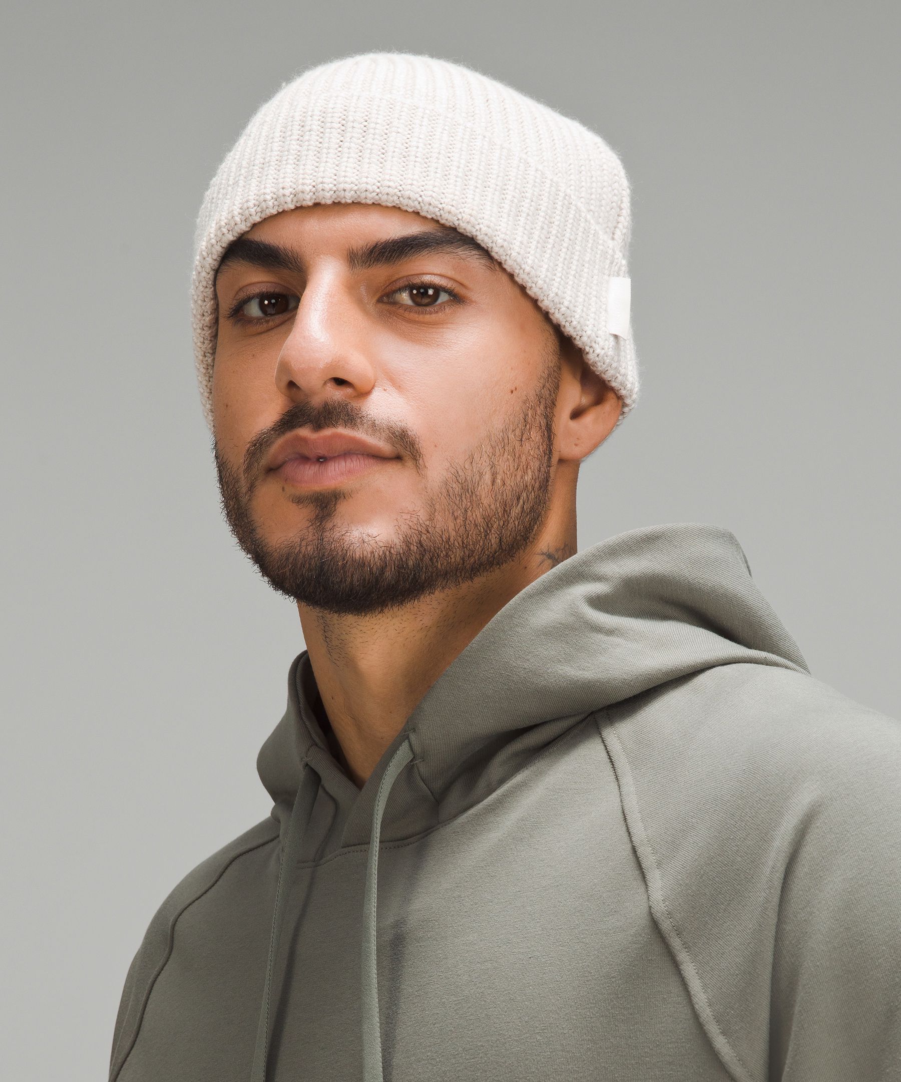 Close-Fit Wool-Blend Ribbed Knit Beanie
