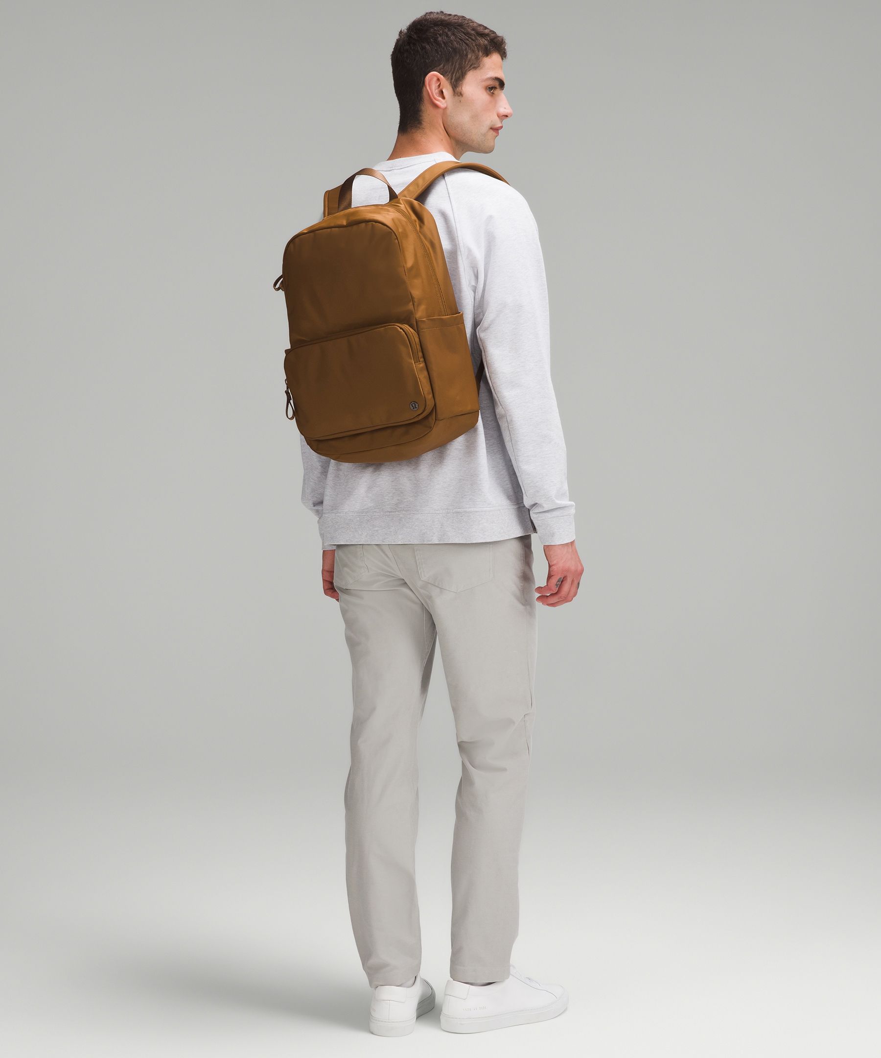 Motile leather online backpack