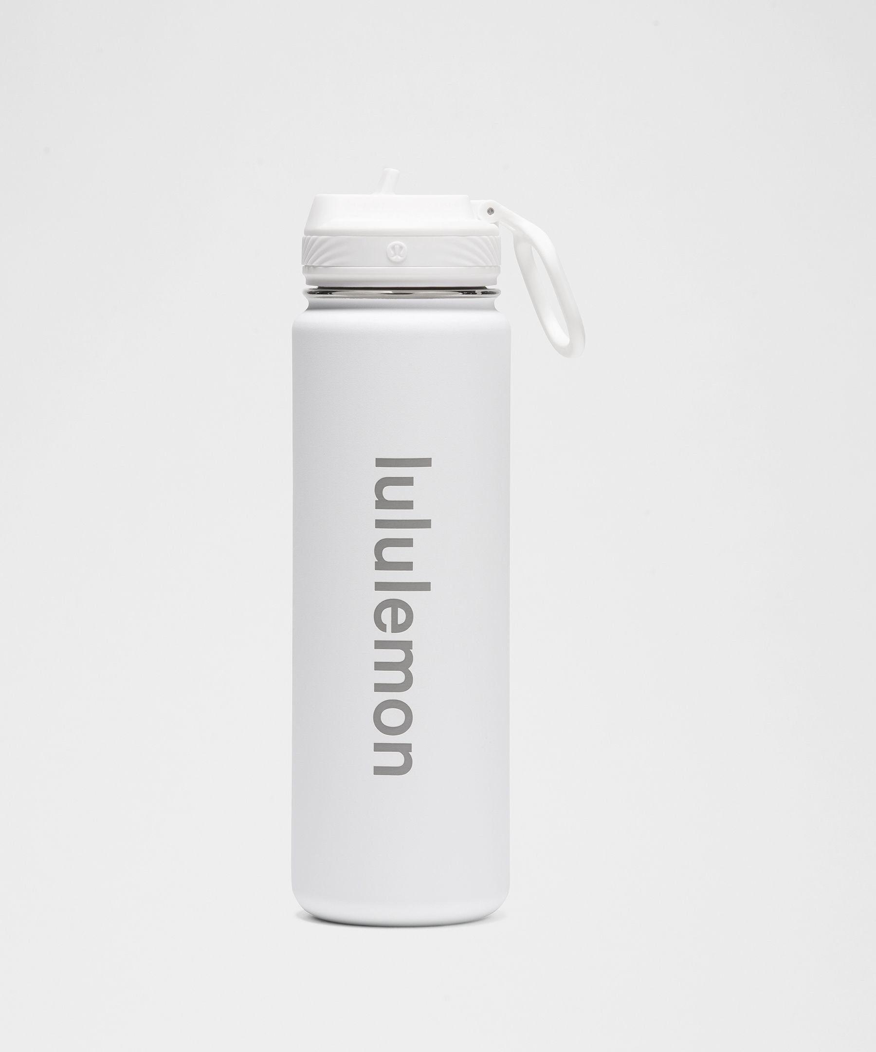 Lululemon Back To Life Sport Bottle 24oz Straw Lid In White