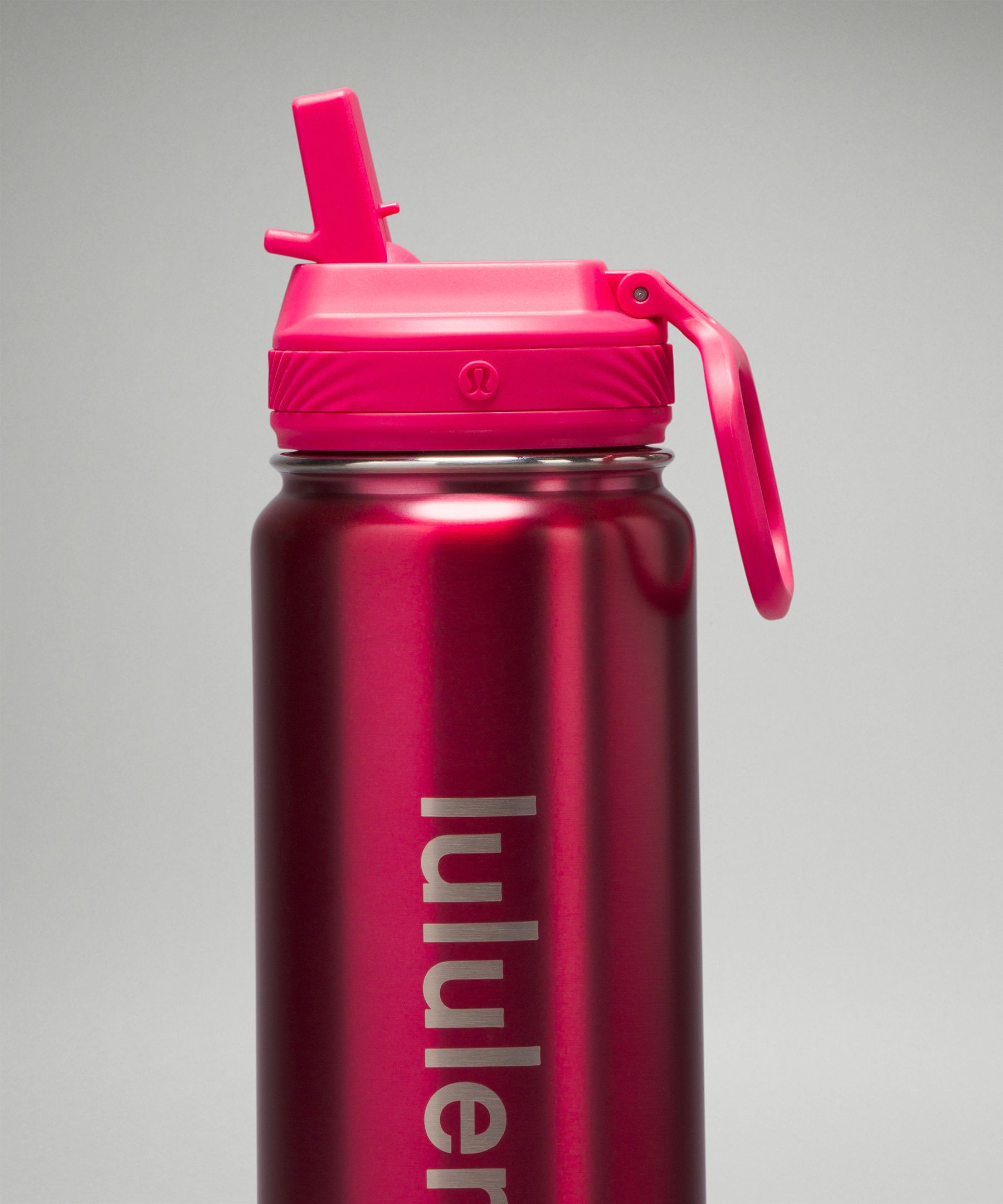 Lululemon 24oz Rose Red Back To Life Sport Water Bottle Stainless Steel