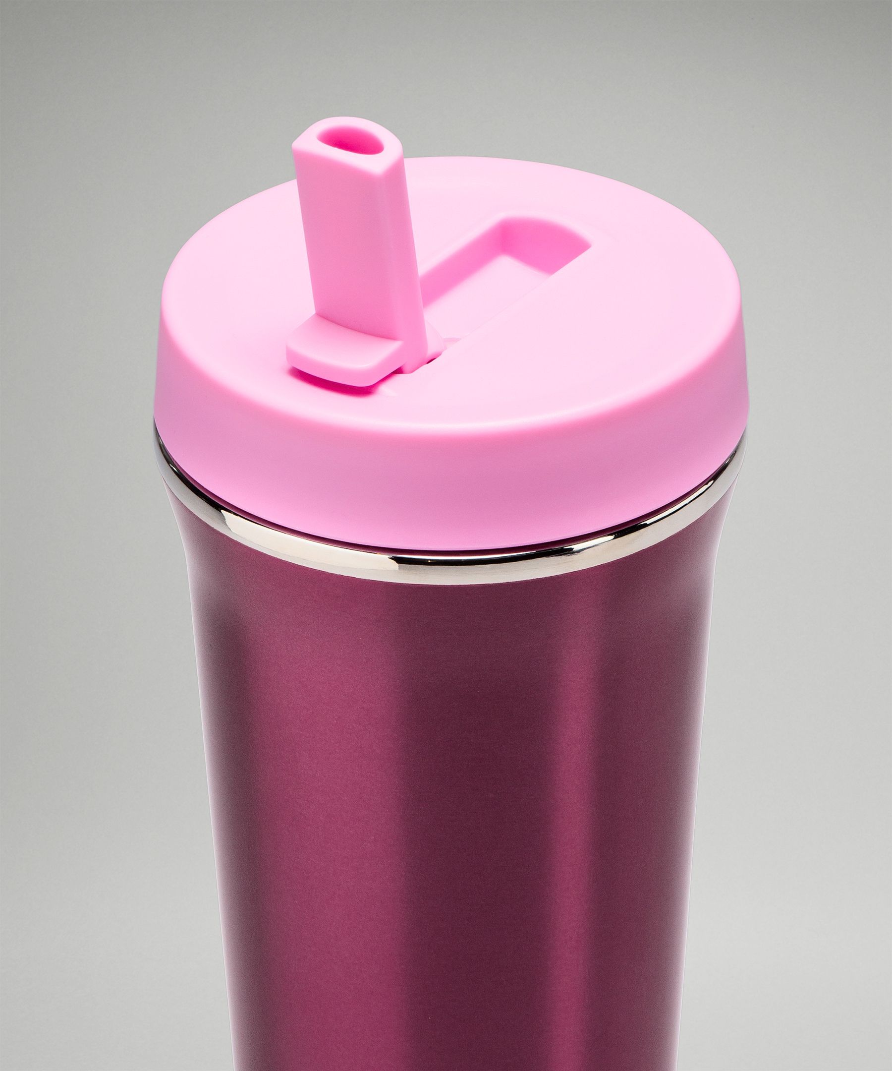 Lady Divers - Pink Stainless Tumbler with Straw, 18oz, Pink