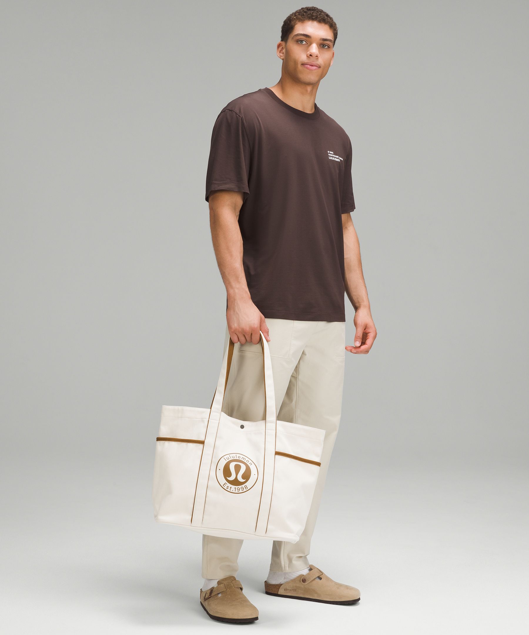 ad REVIEWING THE DAILY MULTI-POCKET CANVAS TOTE BAG #lululemoncreator 