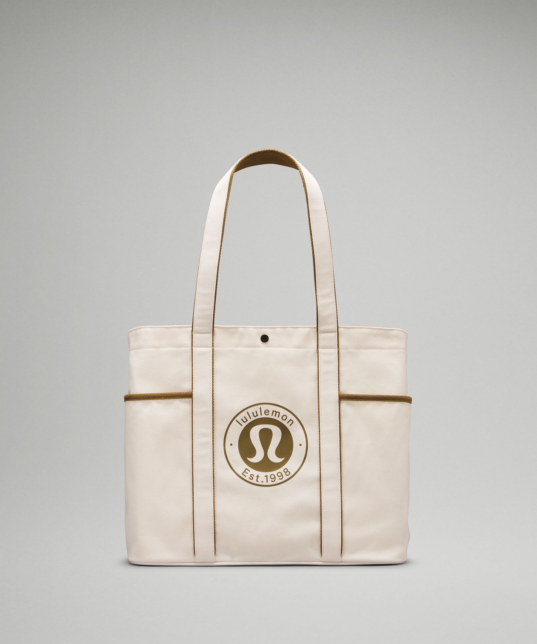 Lululemon Daily Multi-pocket Canvas Tote Bag 20l Logo In Neutral