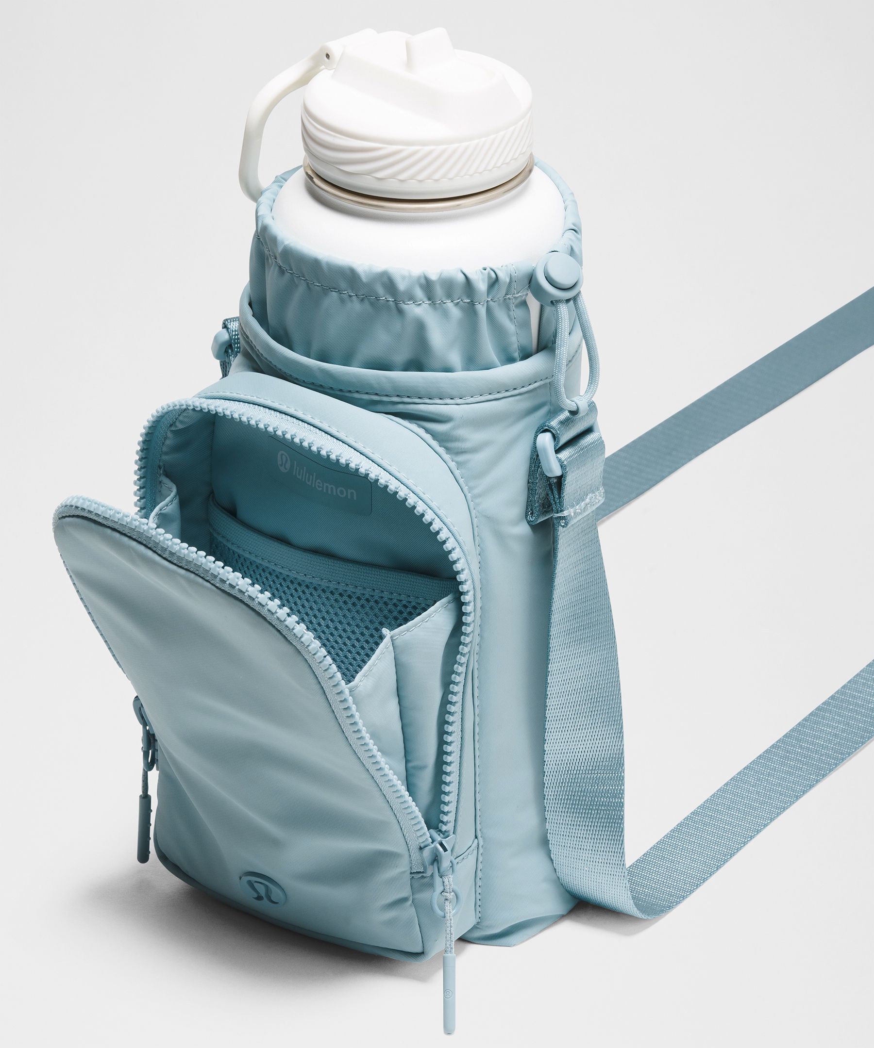 Water Bottle Crossbody with Front Pocket 2L