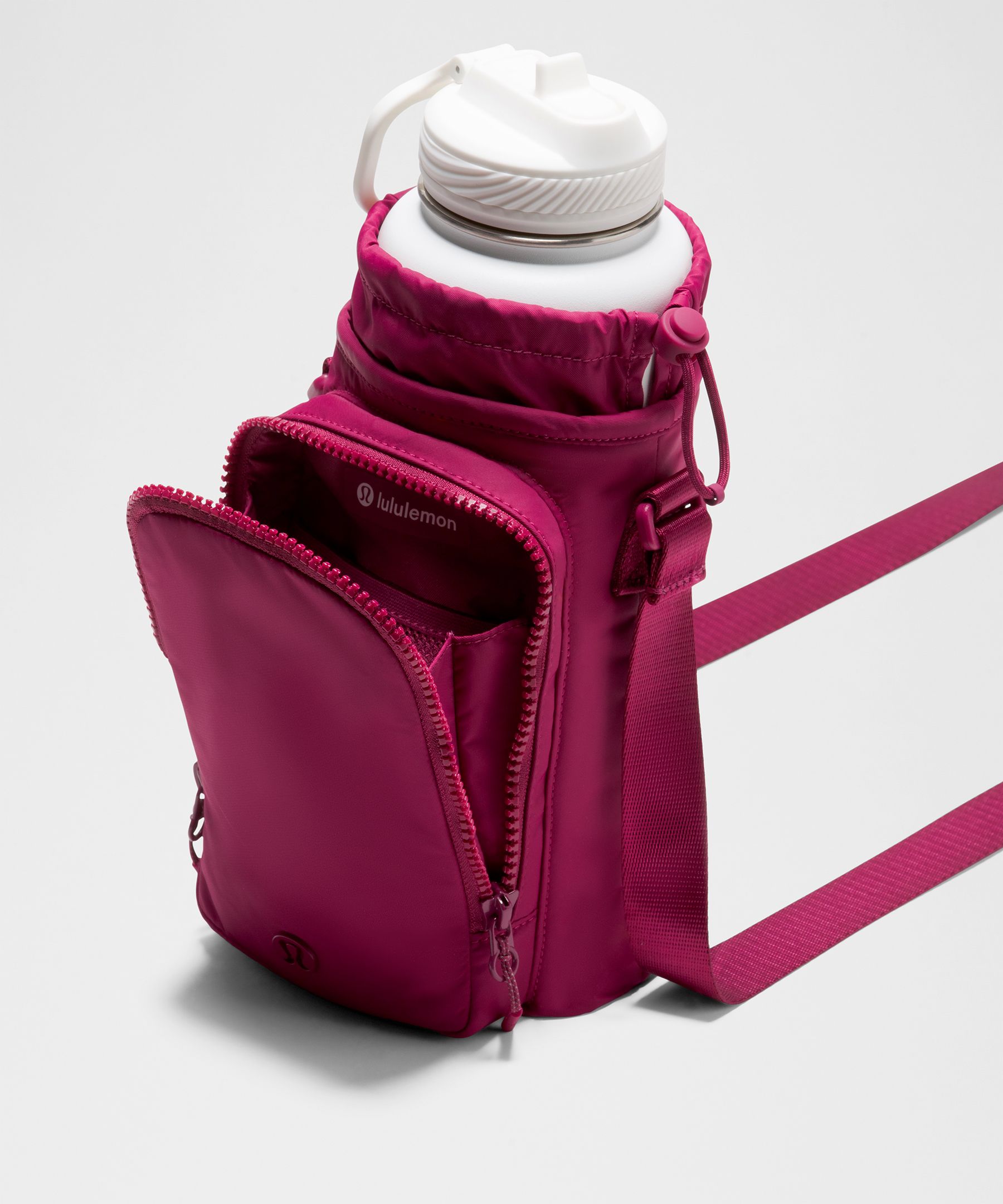 Water Bottle Crossbody with Front Pocket 2L