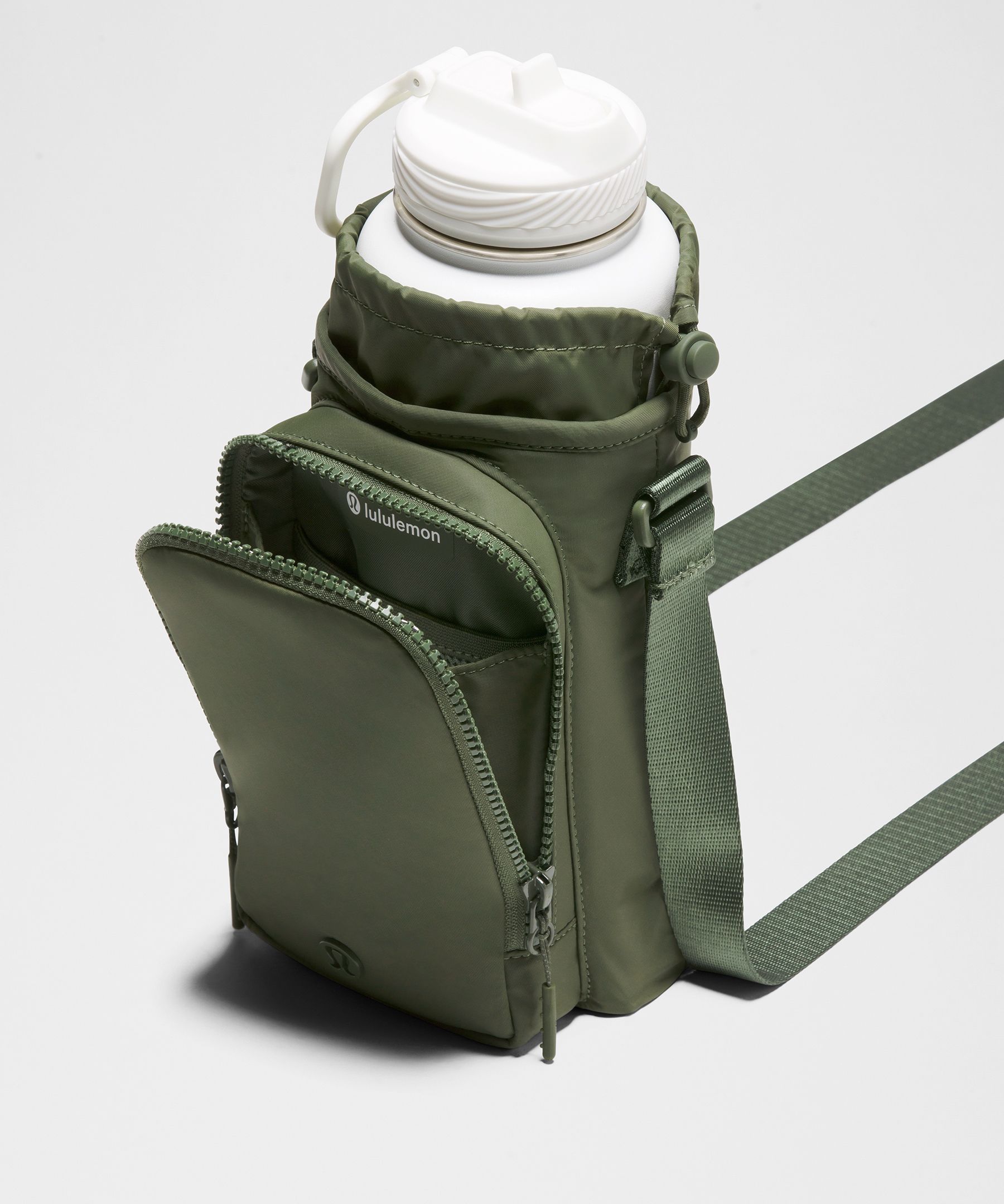 Water Bottle Crossbody with Front Pocket 2L