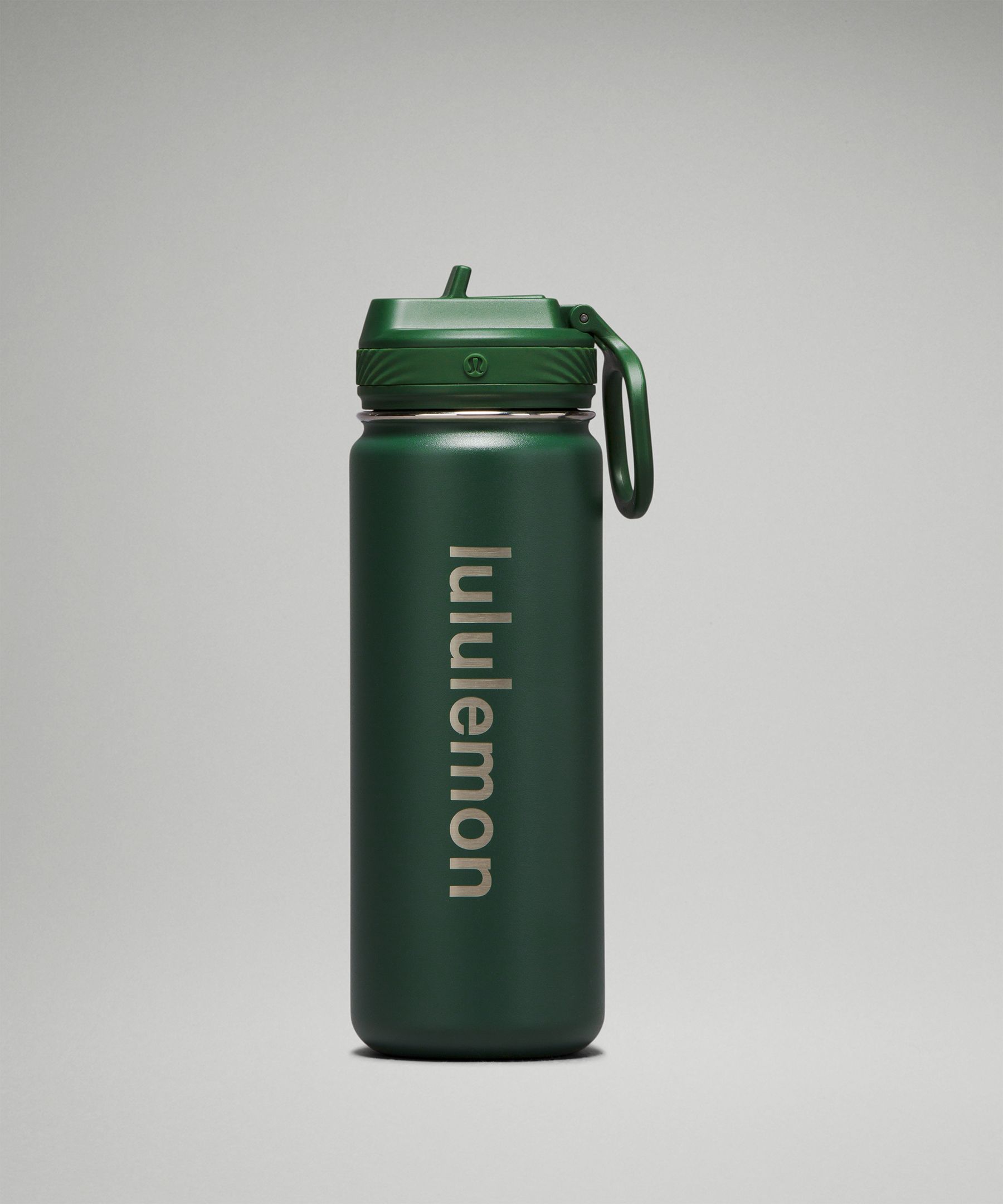 Lululemon Back to Life Sport Water Bottle Straw Lid 710ml/18 oz - Green