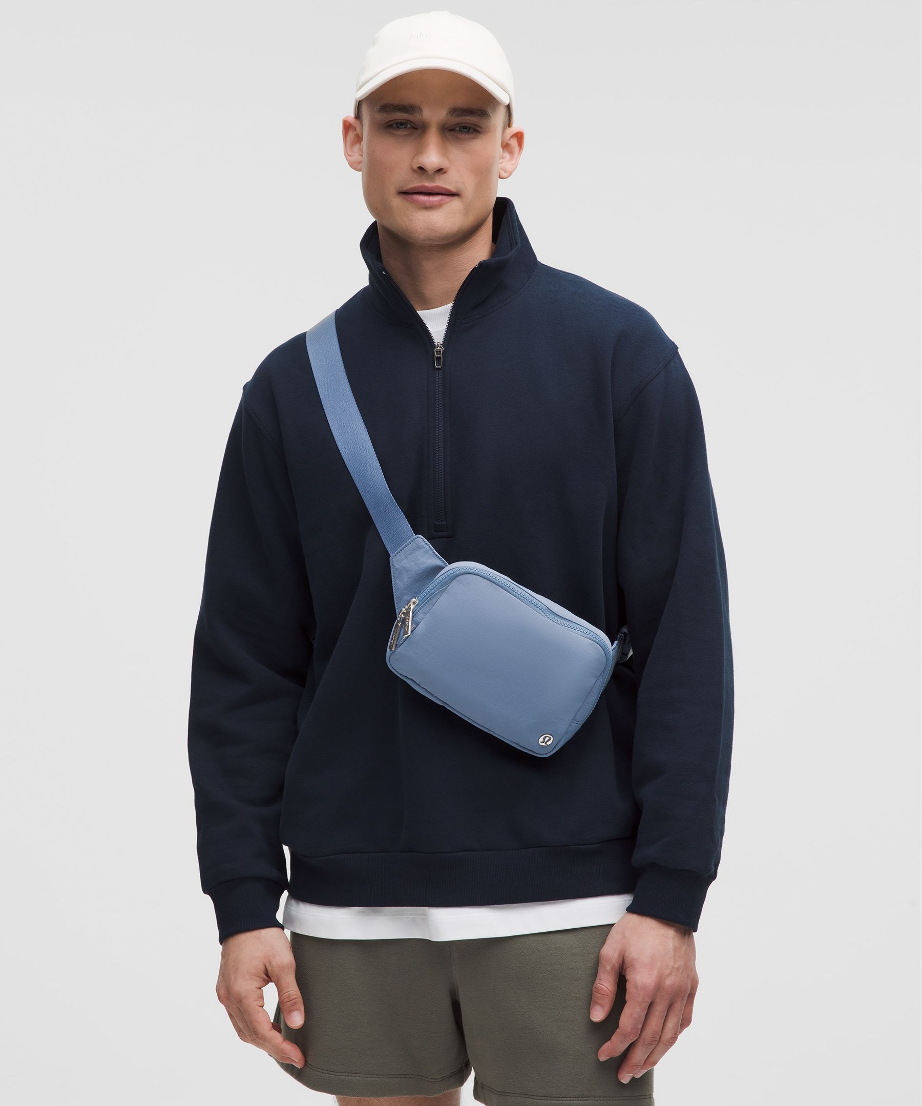 LULULEMON LULULEMON - EVERYWHERE BELT BAG LARGE WITH LONG STRAP 2L - BLUE/WASHED DENIM 