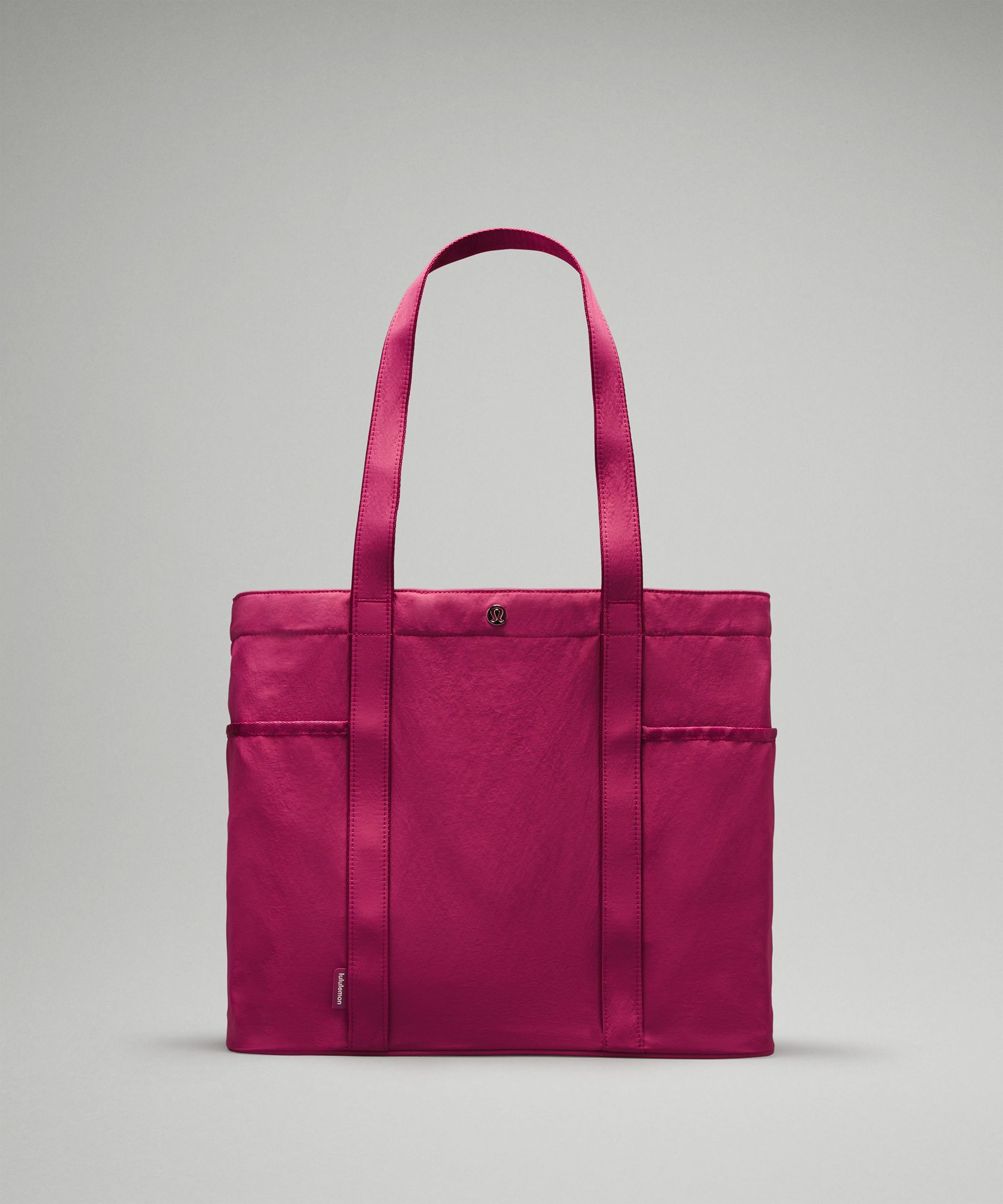 Large cotton yoga bag, burgundy