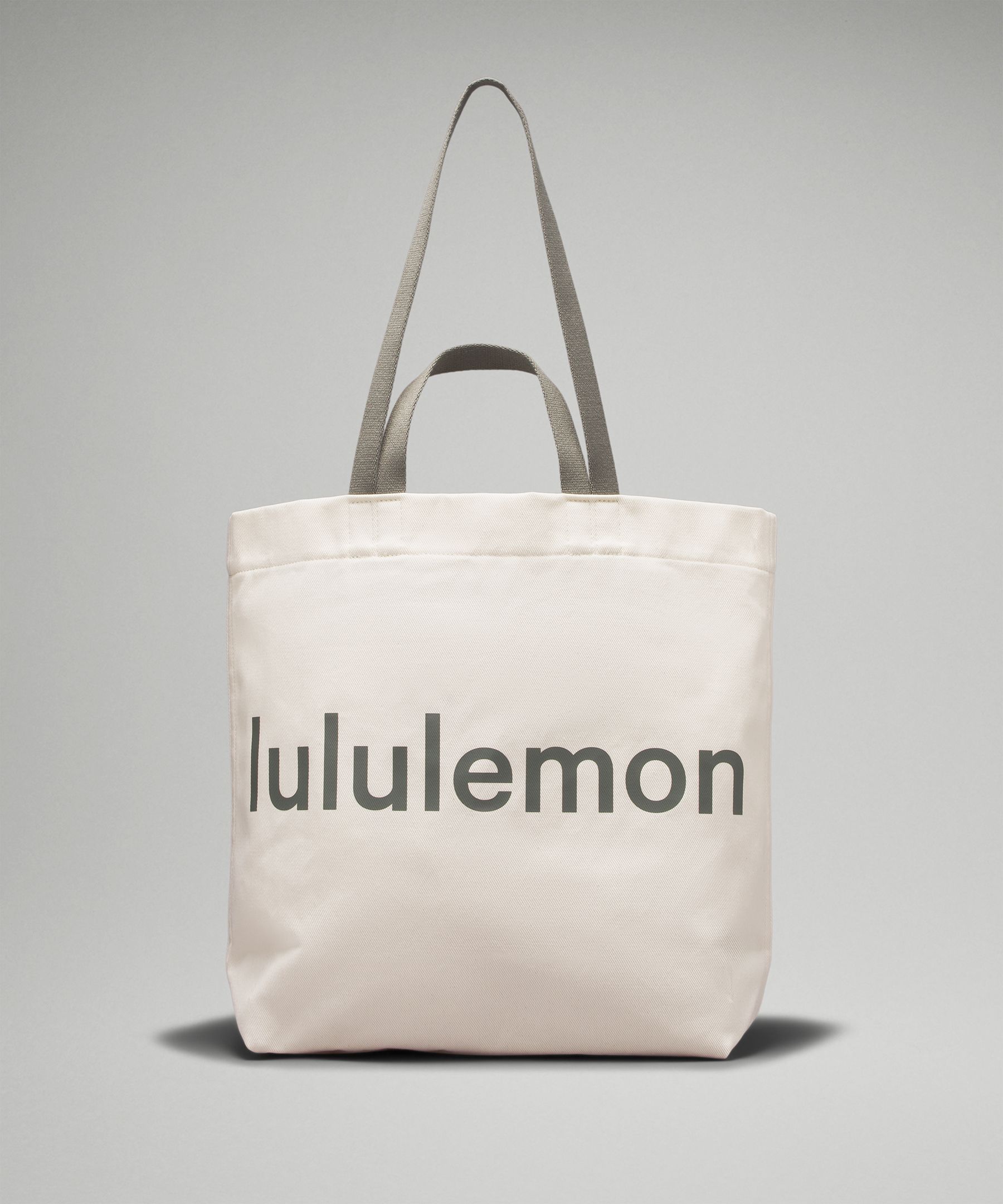 Lululemon Double-Handle Canvas Tote Bag 17L - Black/White/natural/black Cotton Fabric