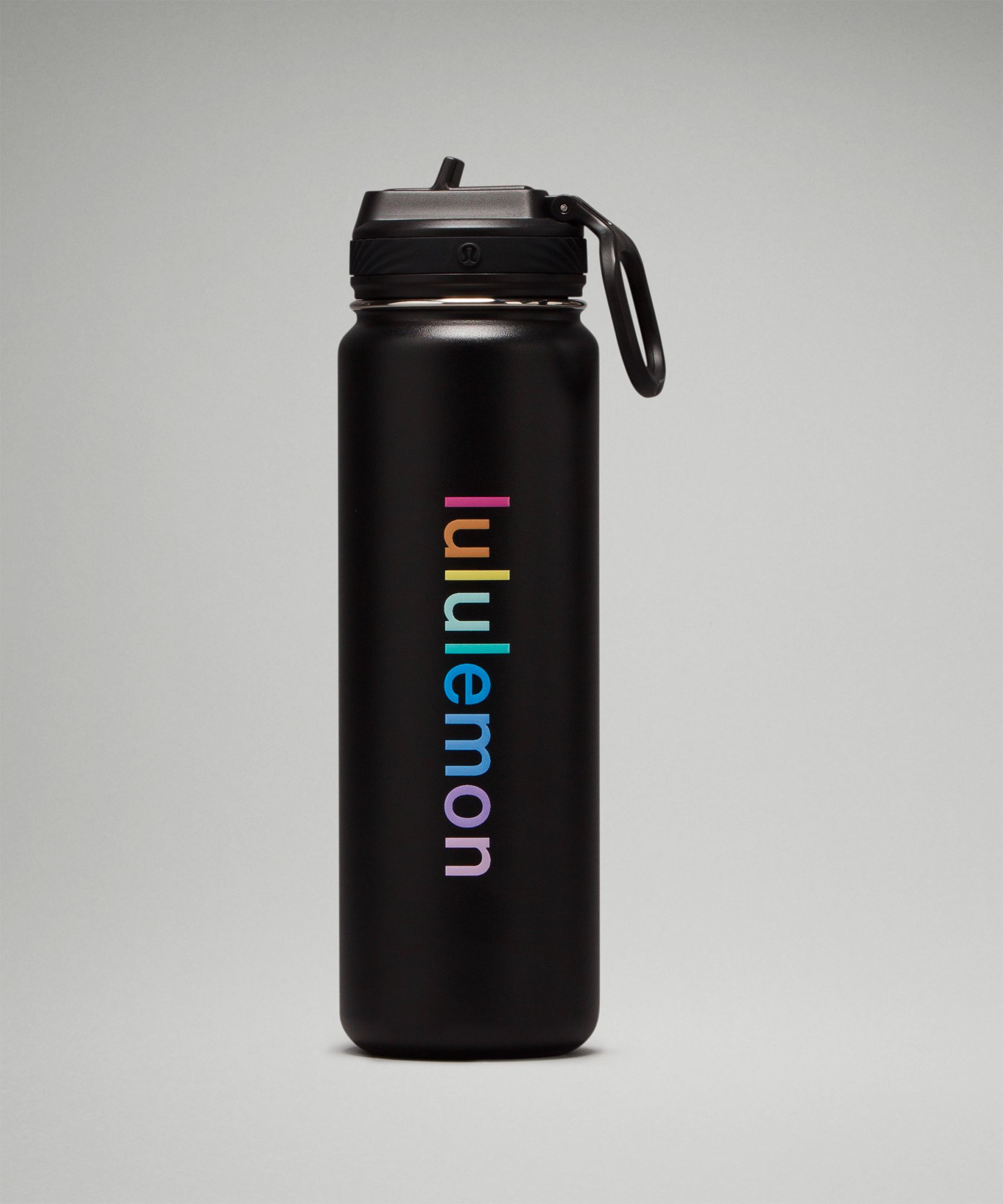 Lululemon Back To Life Sport Bottle 24oz Straw Lid In Black