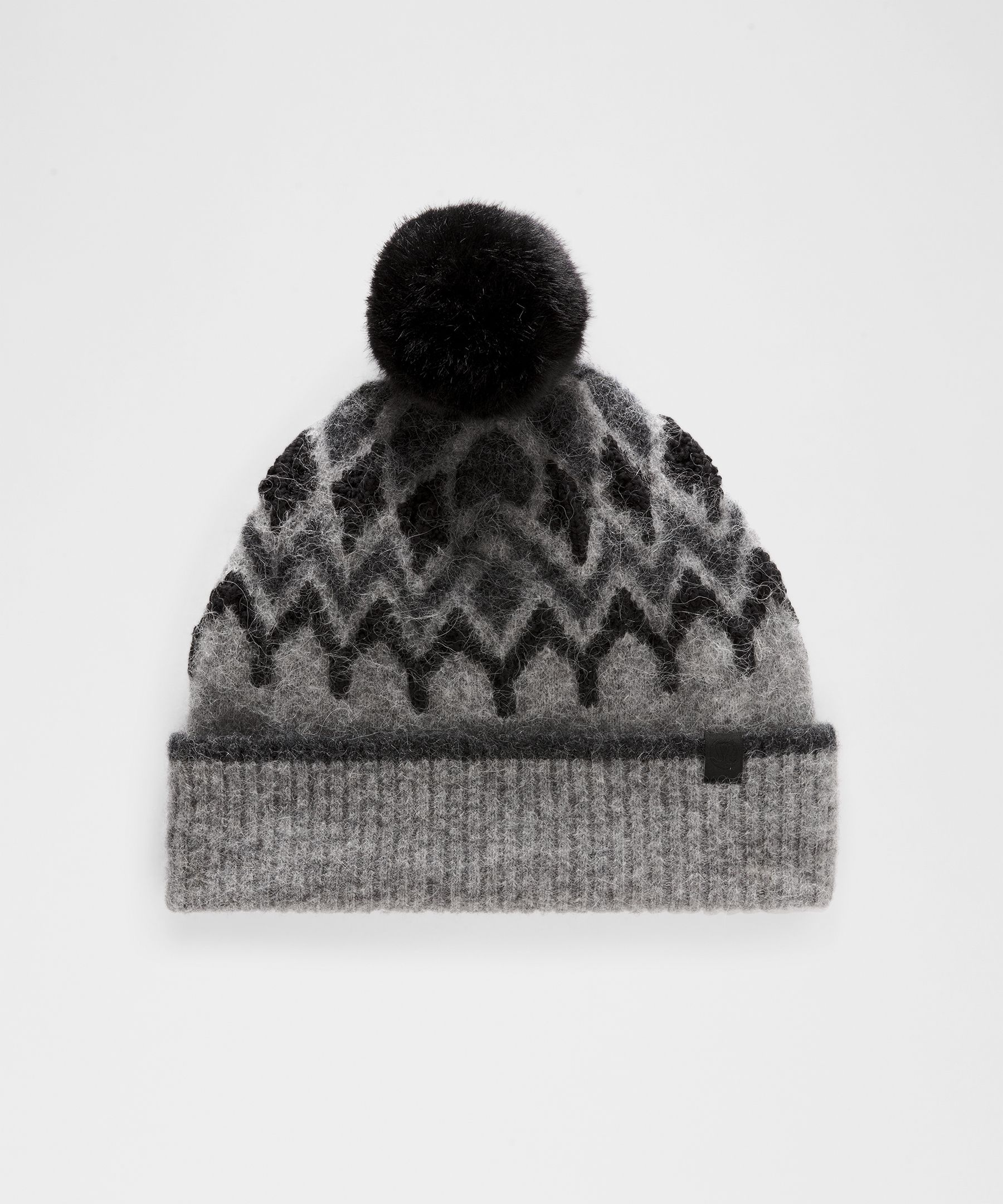 Fair Isle Beanie - Grey,Printed