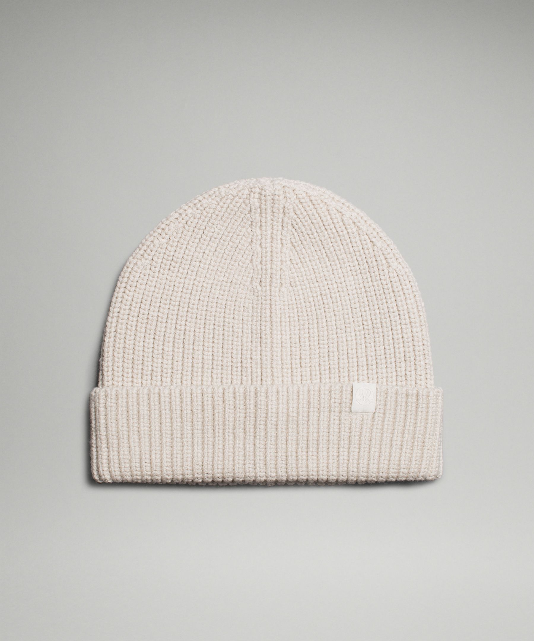 Close-Fit Wool-Blend Ribbed Knit Beanie - White