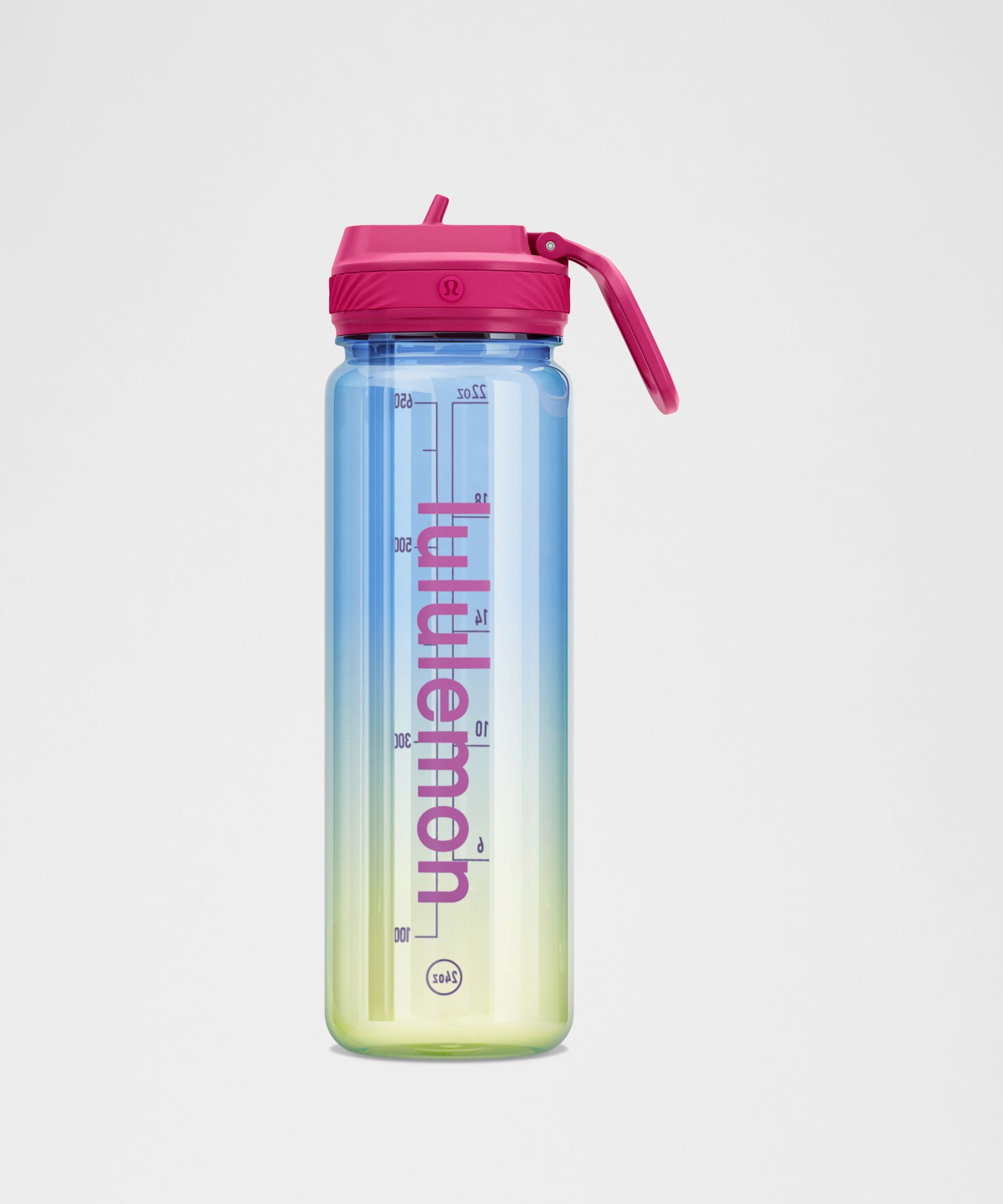 lululemon Back to Life Clear Bottle 24oz Straw Lid - Size One - Size - Blue,green,pink