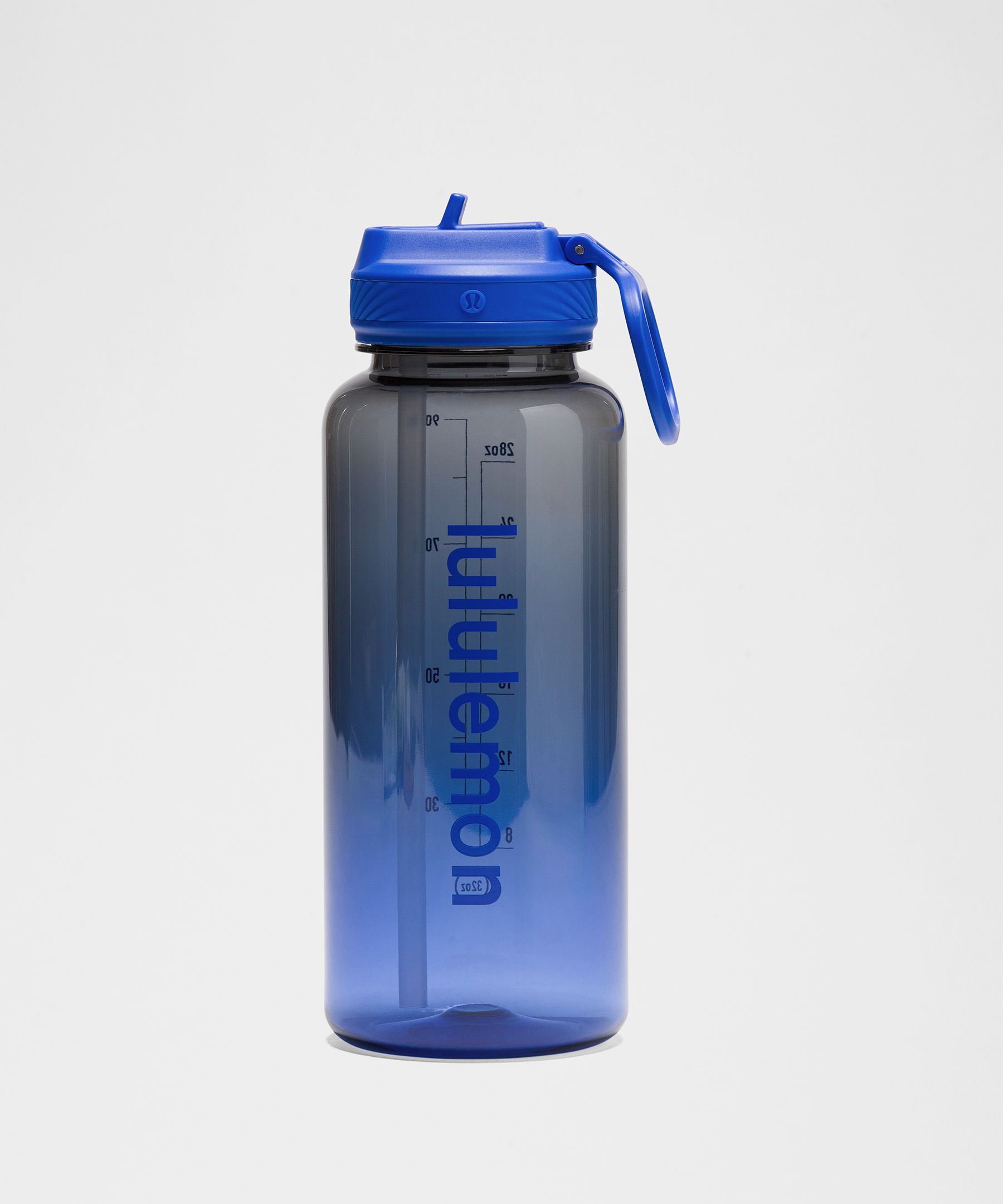 Back to Life Clear Bottle 32oz Straw Lid - Blue