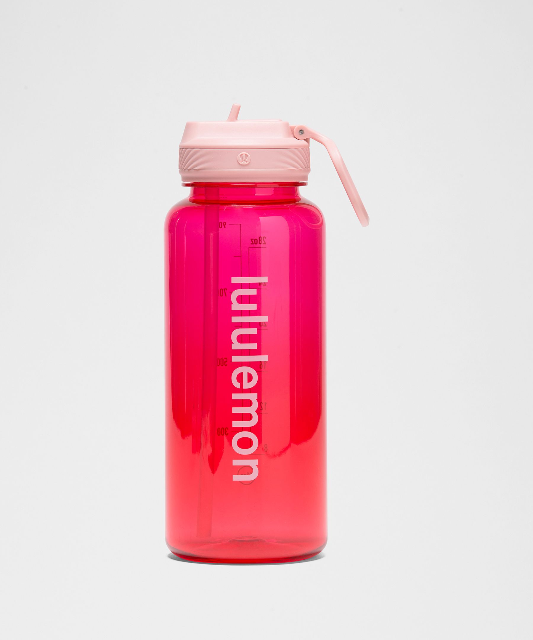 Back to Life Clear Bottle 32oz Straw Lid - Geranium Pink/Red Glow/Pink Haze