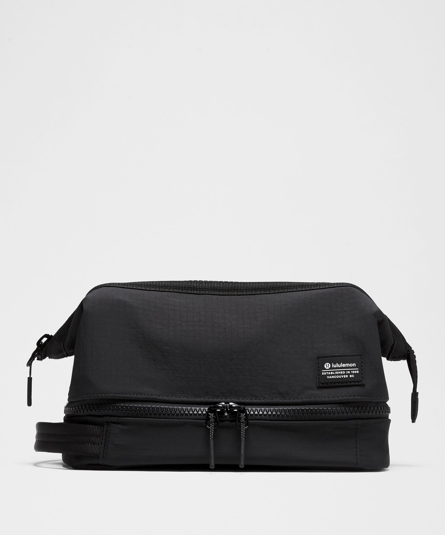 Dual-Compartment Toiletry Bag - Black