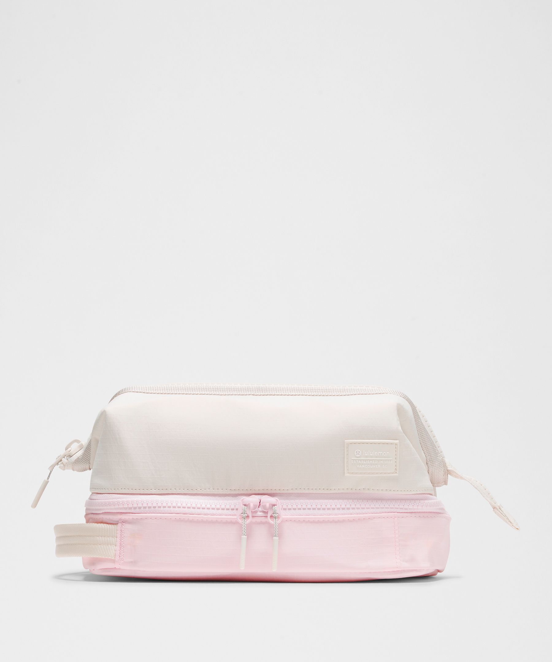 Dual-Compartment Toiletry Bag - White