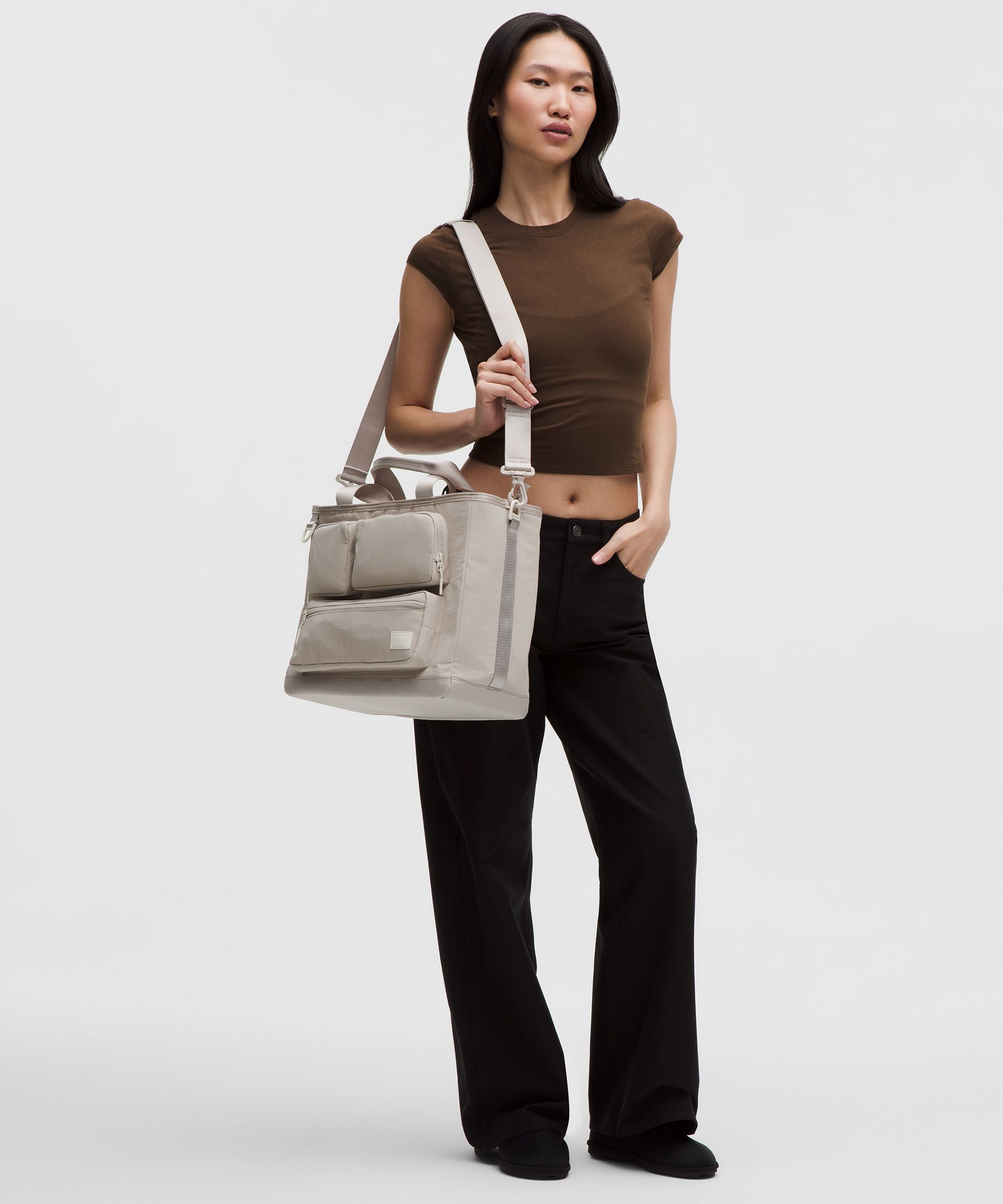 Bolsa tote de diario con multibolsillos 19.5L