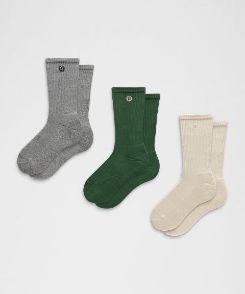 Lululemon Unisex Daily Essential Crew Socks *3 Pack