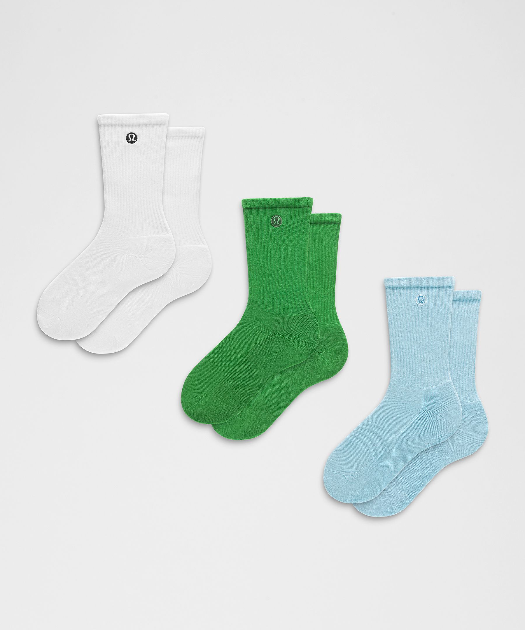 Calcetines unisex Daily Essential tipo crew *Paquete de 3