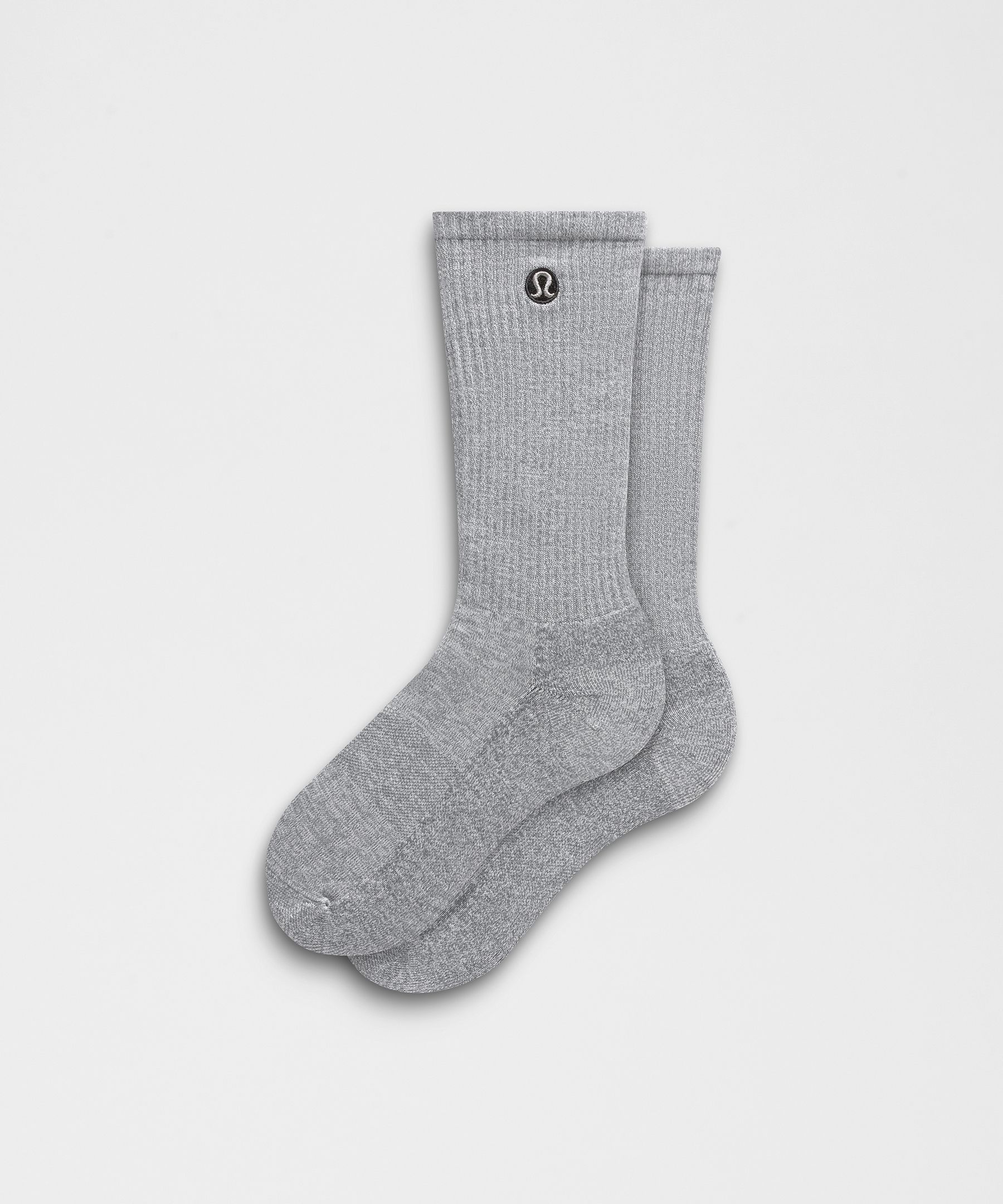 Unisex Daily Essential Crew Socks - Grey