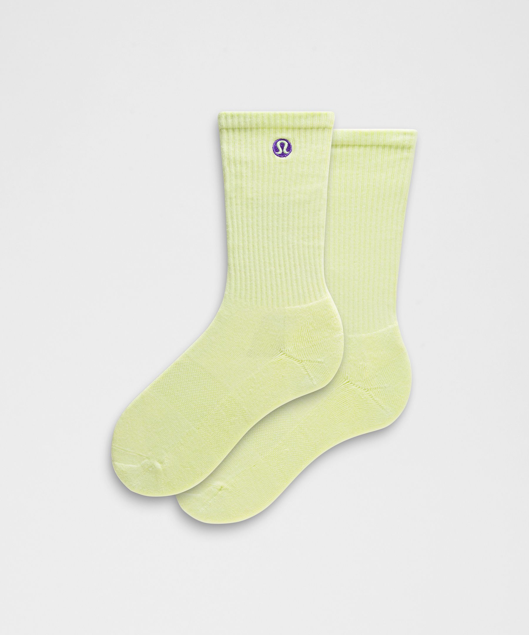 Unisex Daily Essential Crew Socks - Green