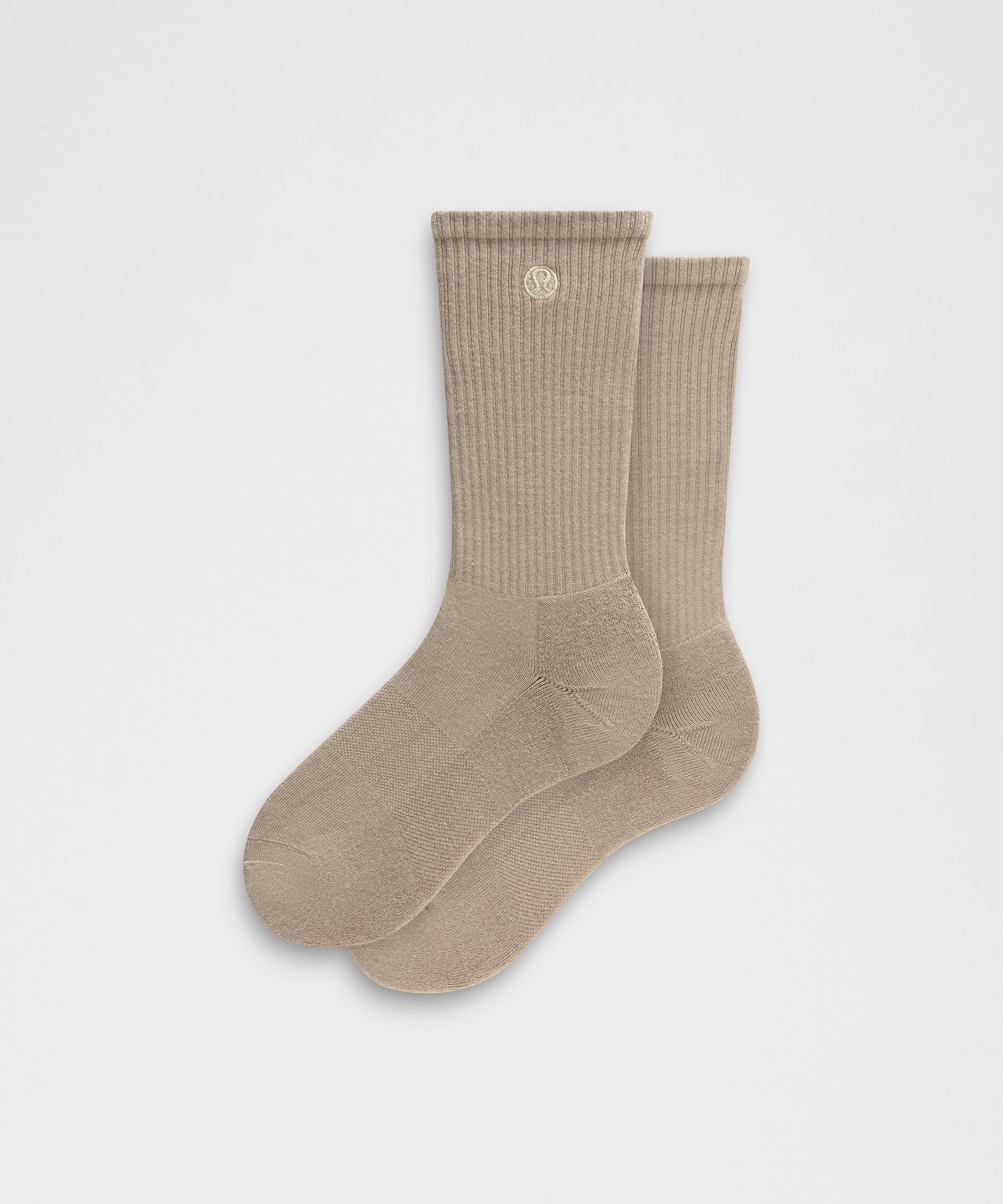 Unisex Daily Essential Crew Socks - Brown