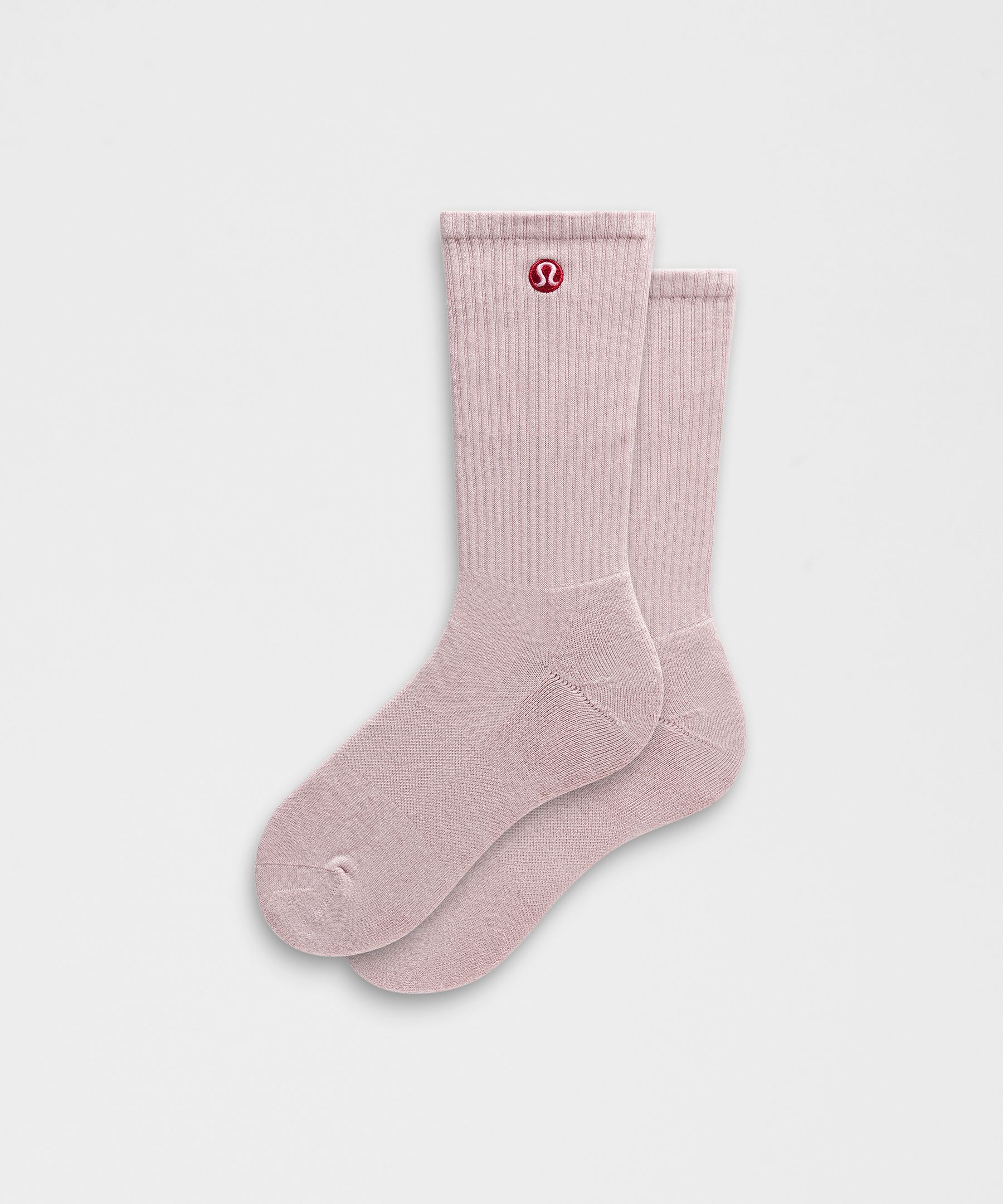 Unisex Daily Essential Crew Socks - Pink