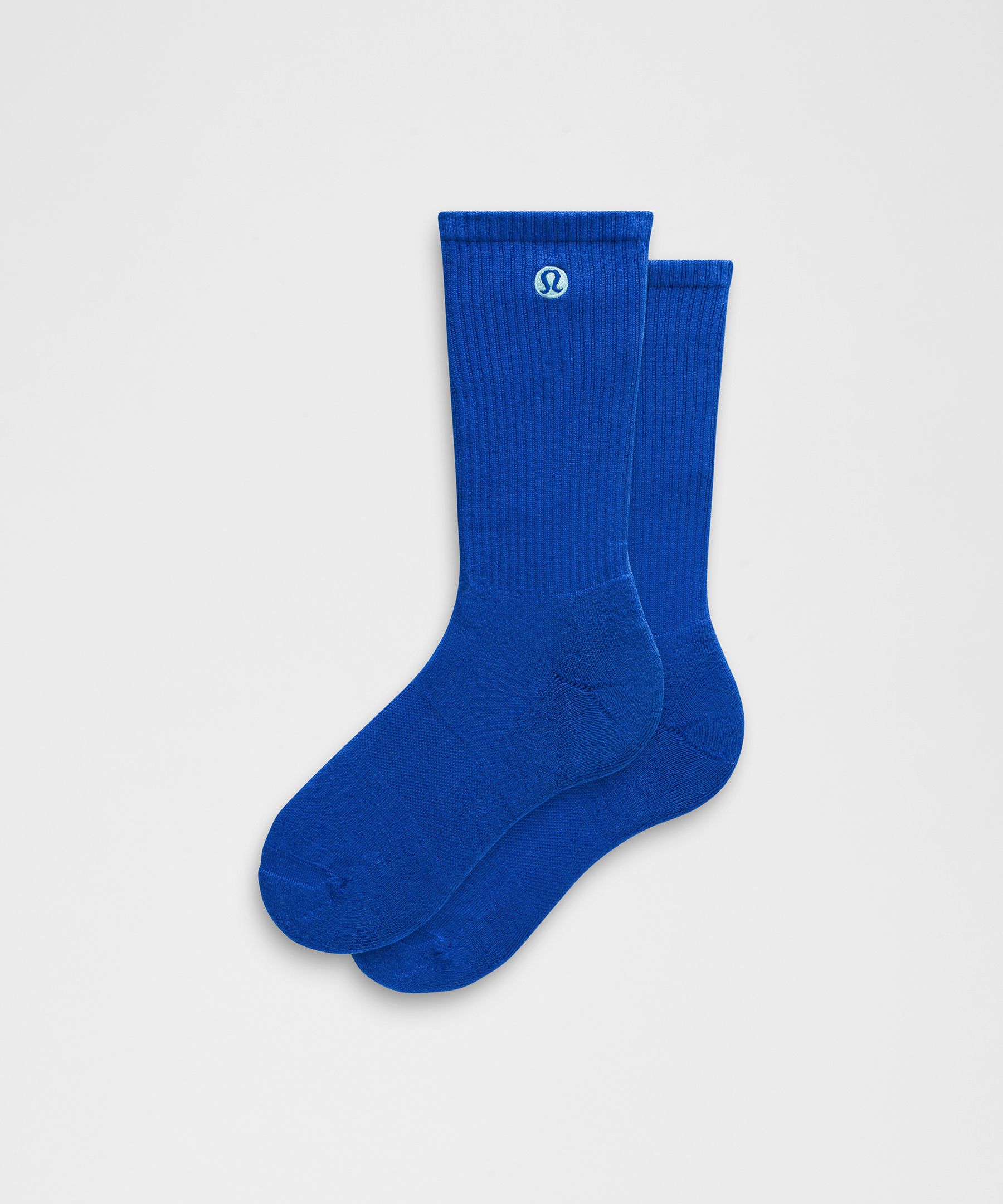 Unisex Daily Essential Crew Socks - Blue