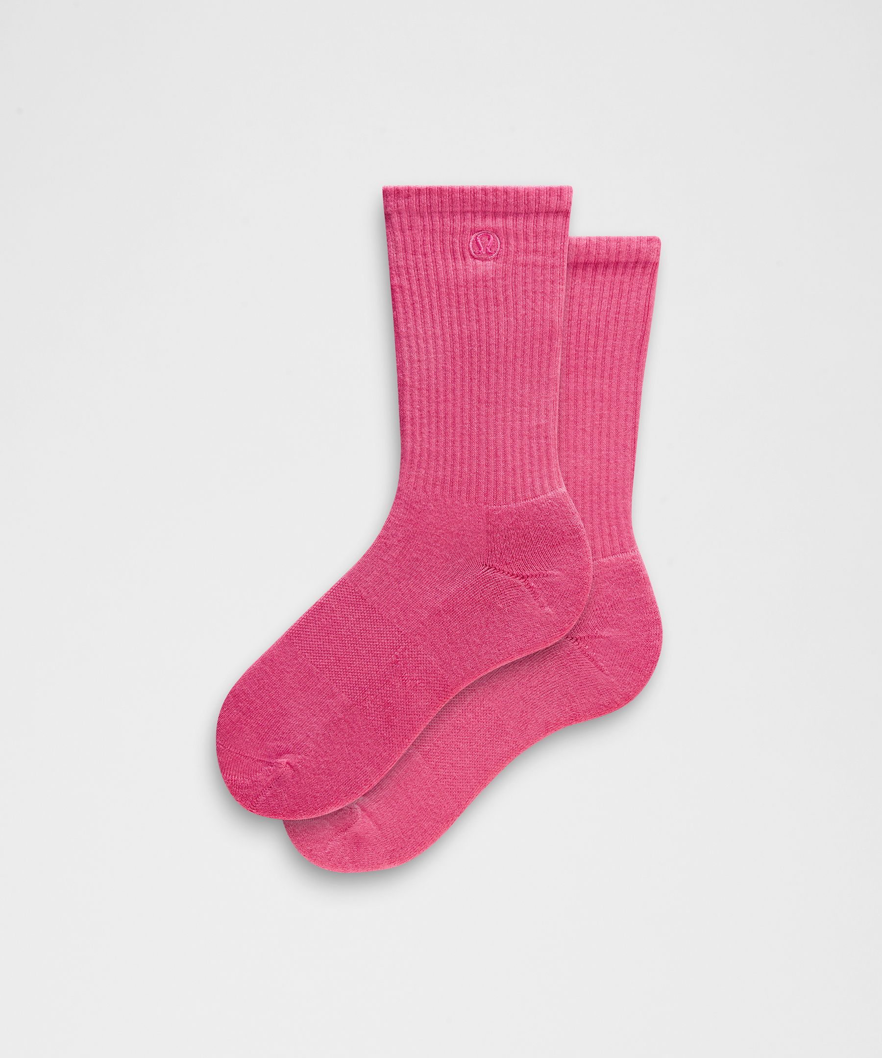 Unisex Daily Essential Crew Socks - Racer Pink