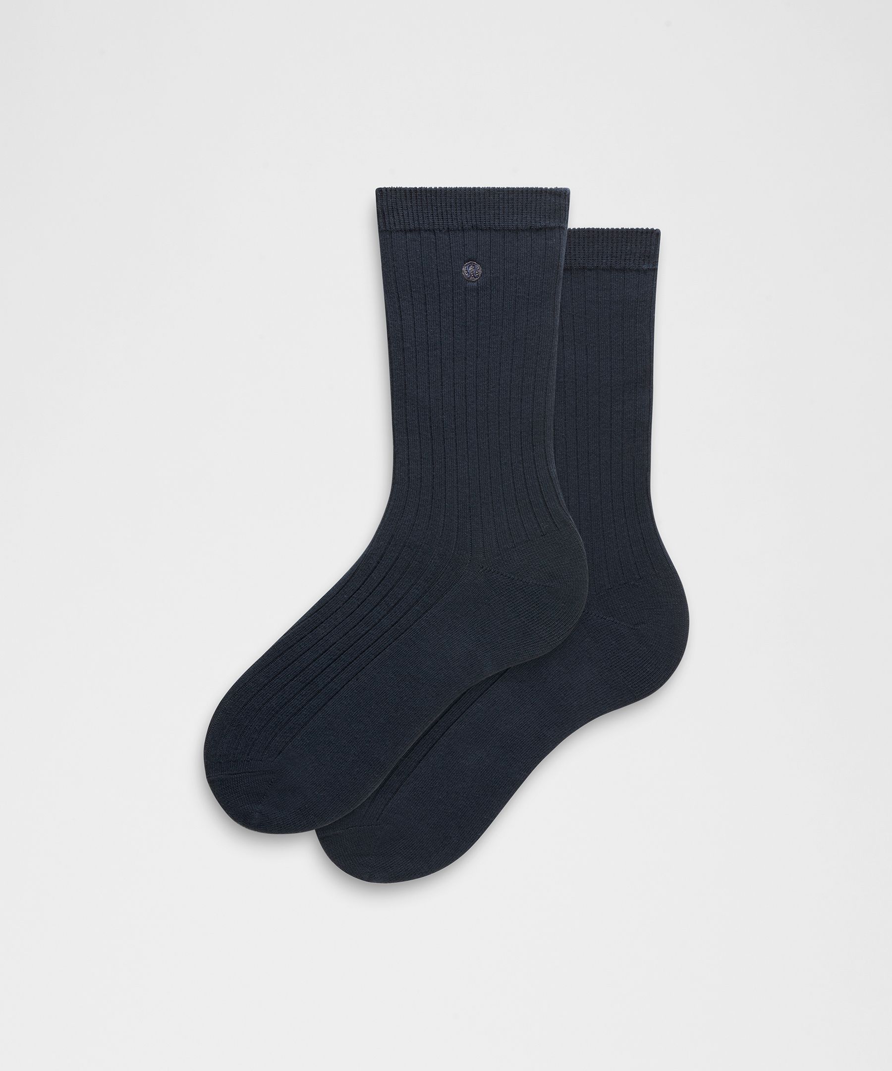 Unisex Ribbed Cotton-Blend Crew Socks