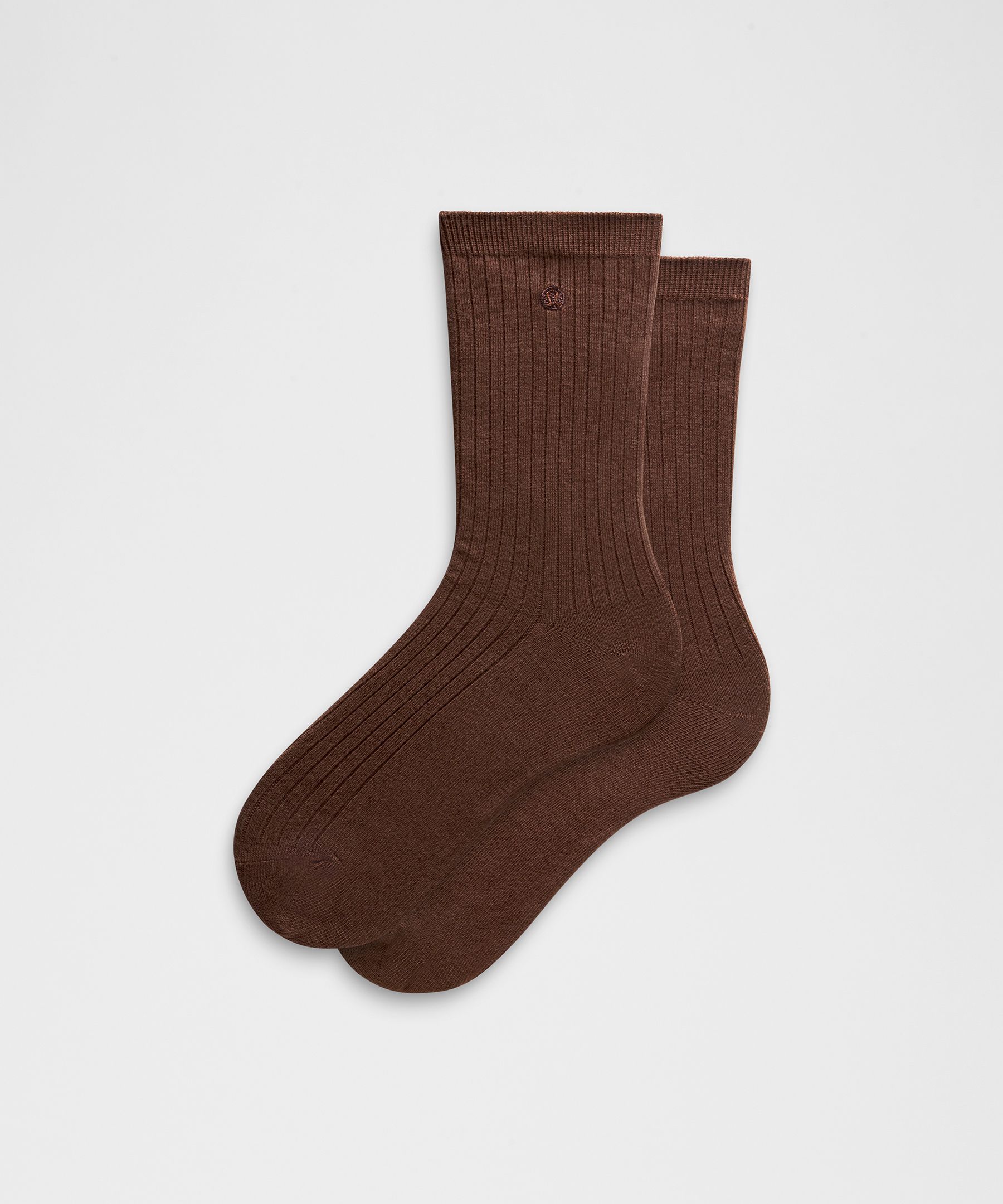 Unisex Ribbed Cotton-Blend Crew Socks