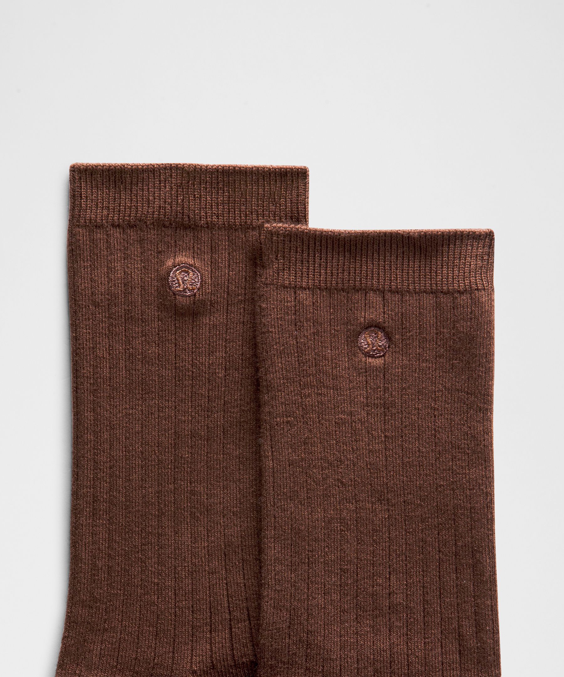Unisex Ribbed Cotton-Blend Crew Socks