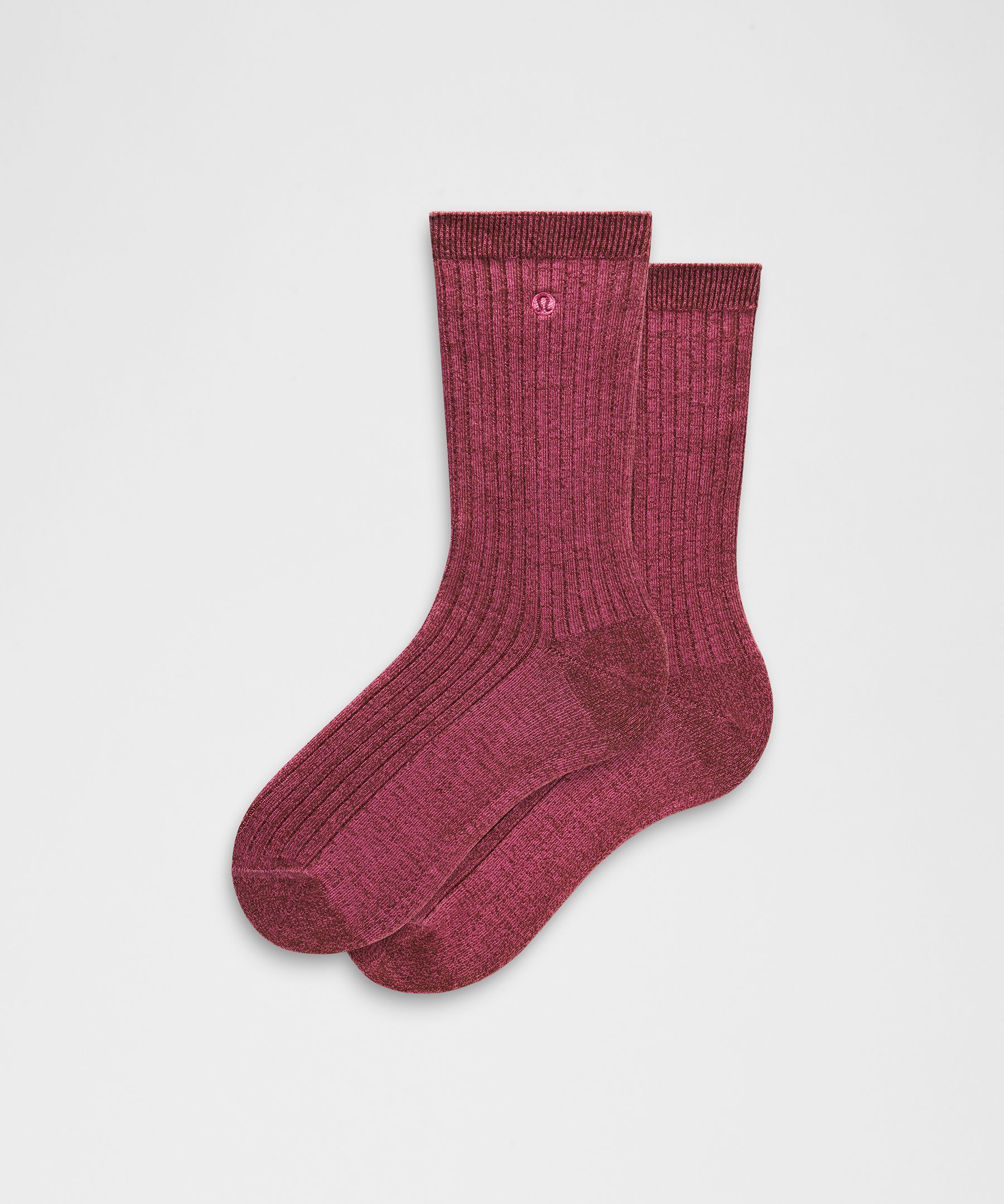 Unisex Ribbed Cotton-Blend Crew Socks