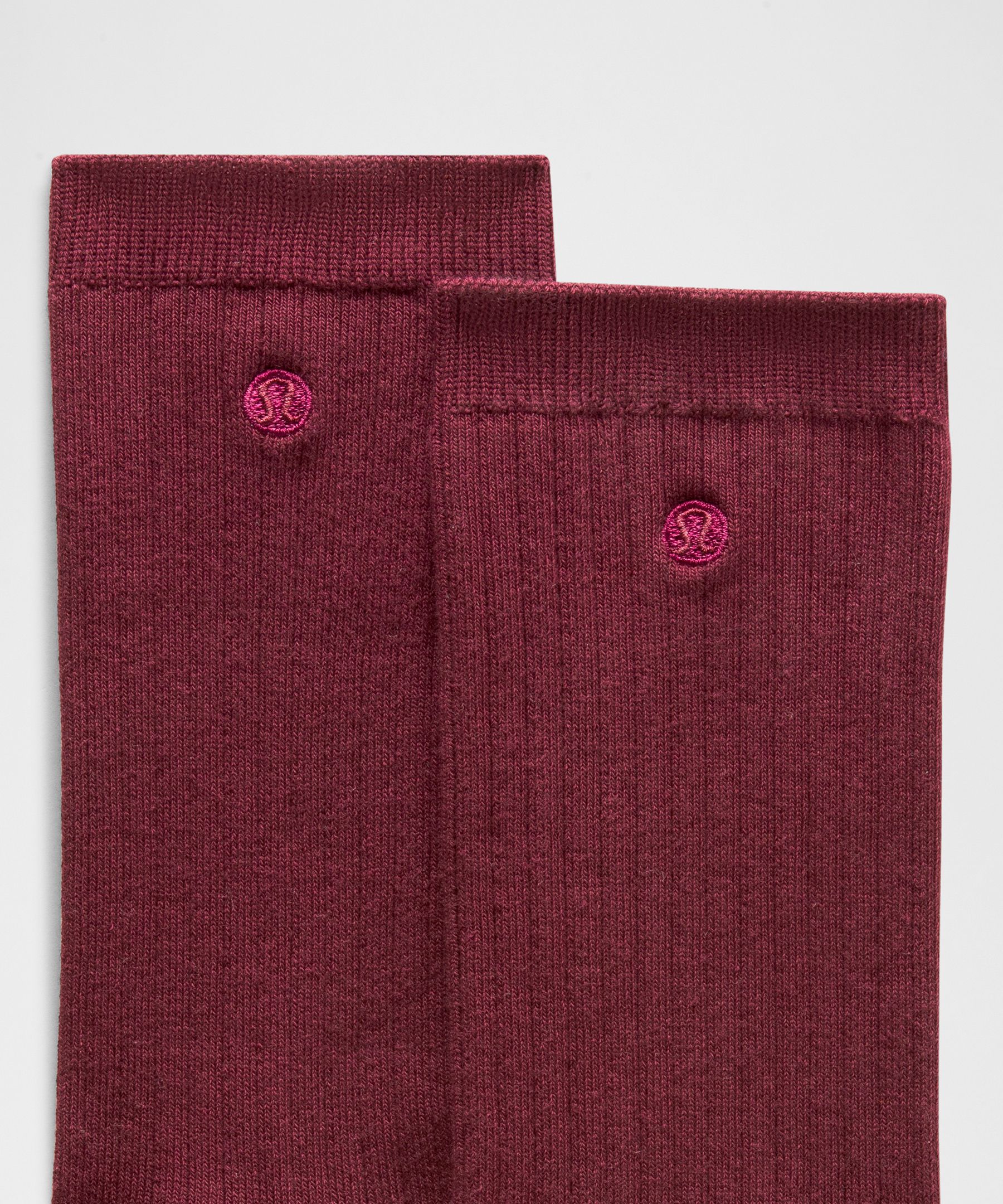 Unisex Ribbed Cotton-Blend Crew Socks