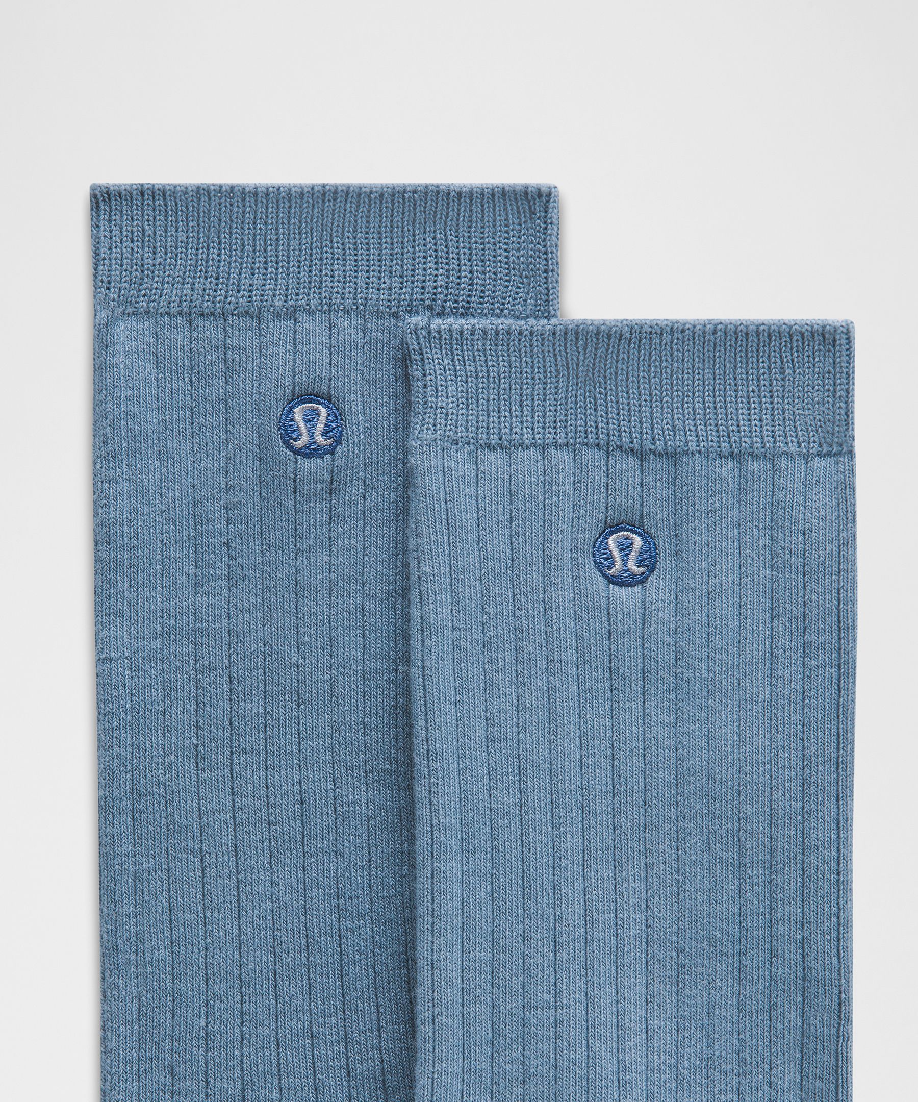 Unisex Ribbed Cotton-Blend Crew Socks