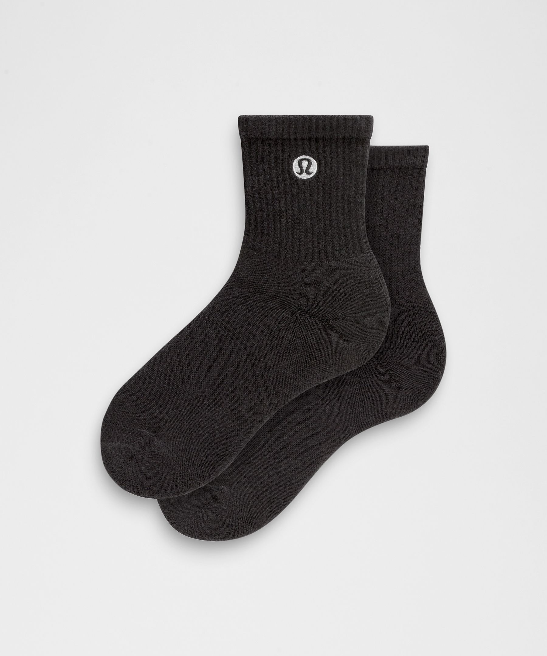 Unisex Daily Essential Quarter Socks - Black