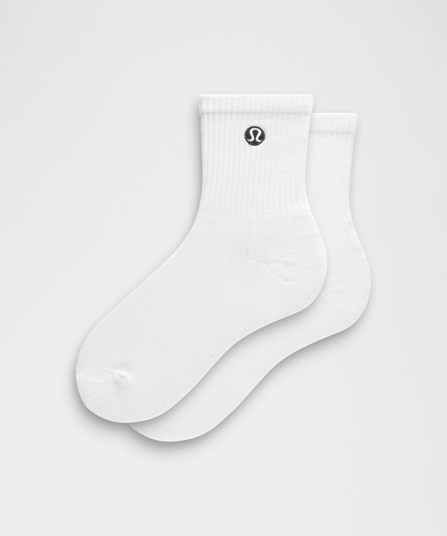 Unisex Daily Essential Quarter Socks - White